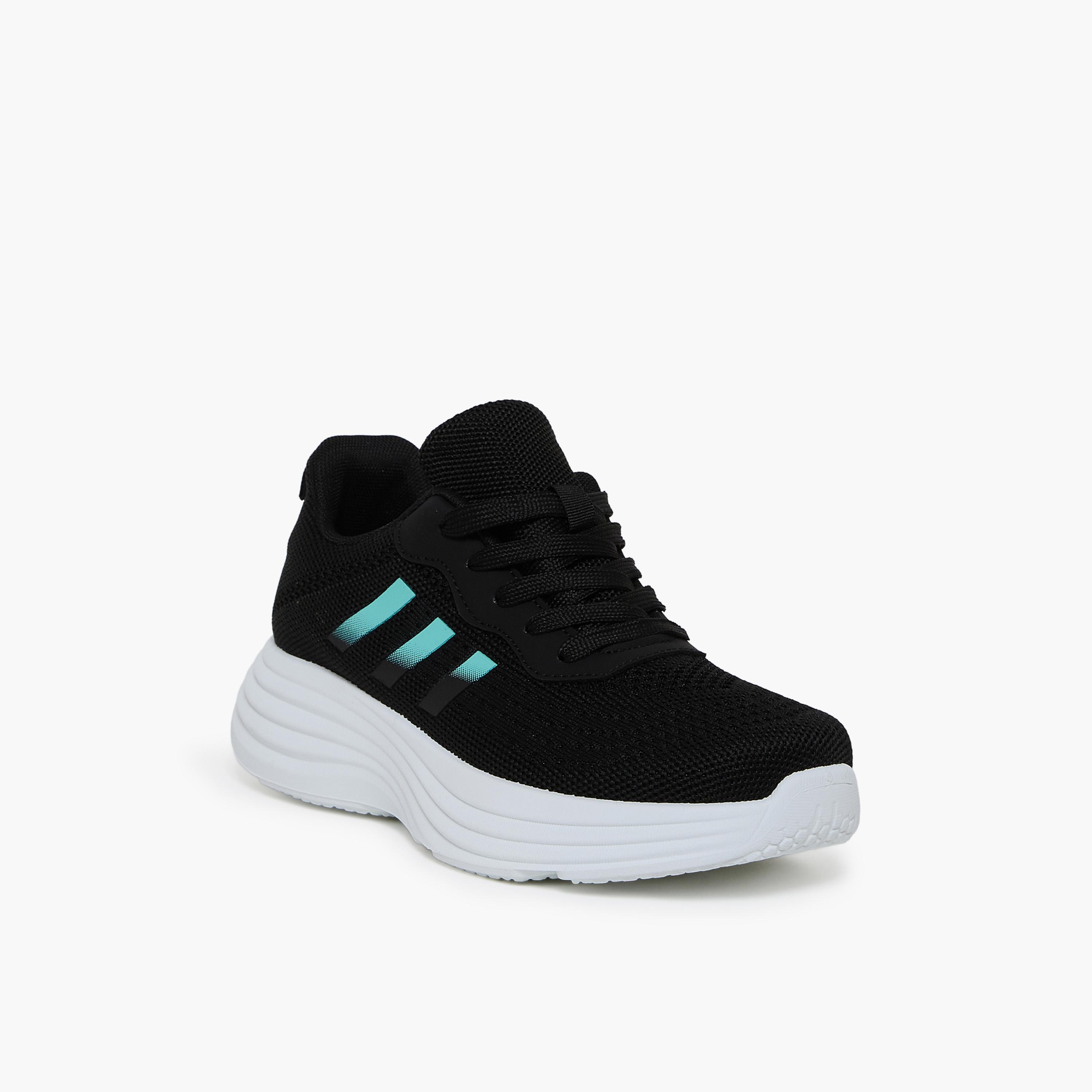 جيومني - حذاء رياضي روزين برباط نعل سميك كاحل منخفض للنساء | S33TF419-12-BLKMNT-women-shoes-sneakers-image-1