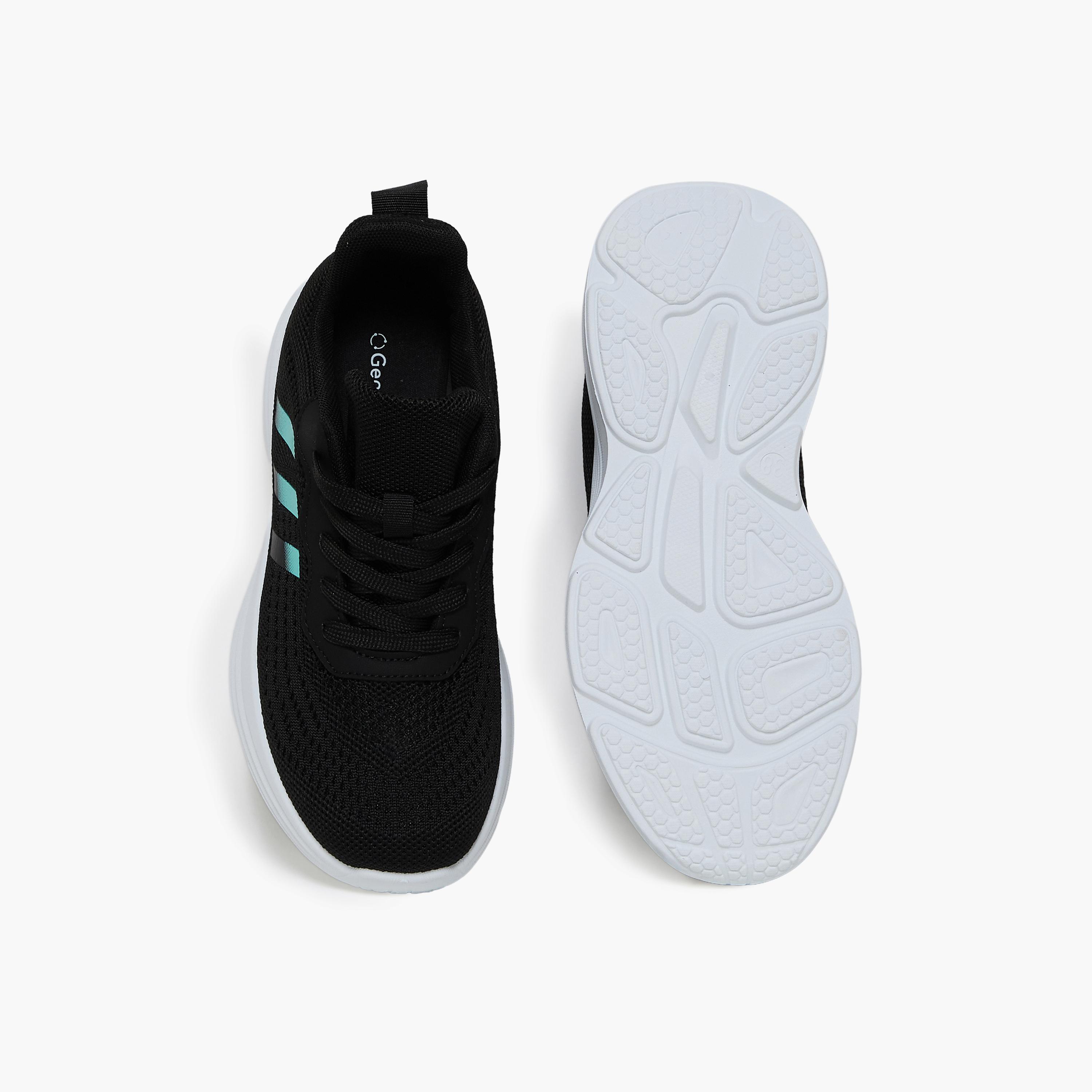 جيومني - حذاء رياضي روزين برباط نعل سميك كاحل منخفض للنساء | S33TF419-12-BLKMNT-women-shoes-sneakers-image-3