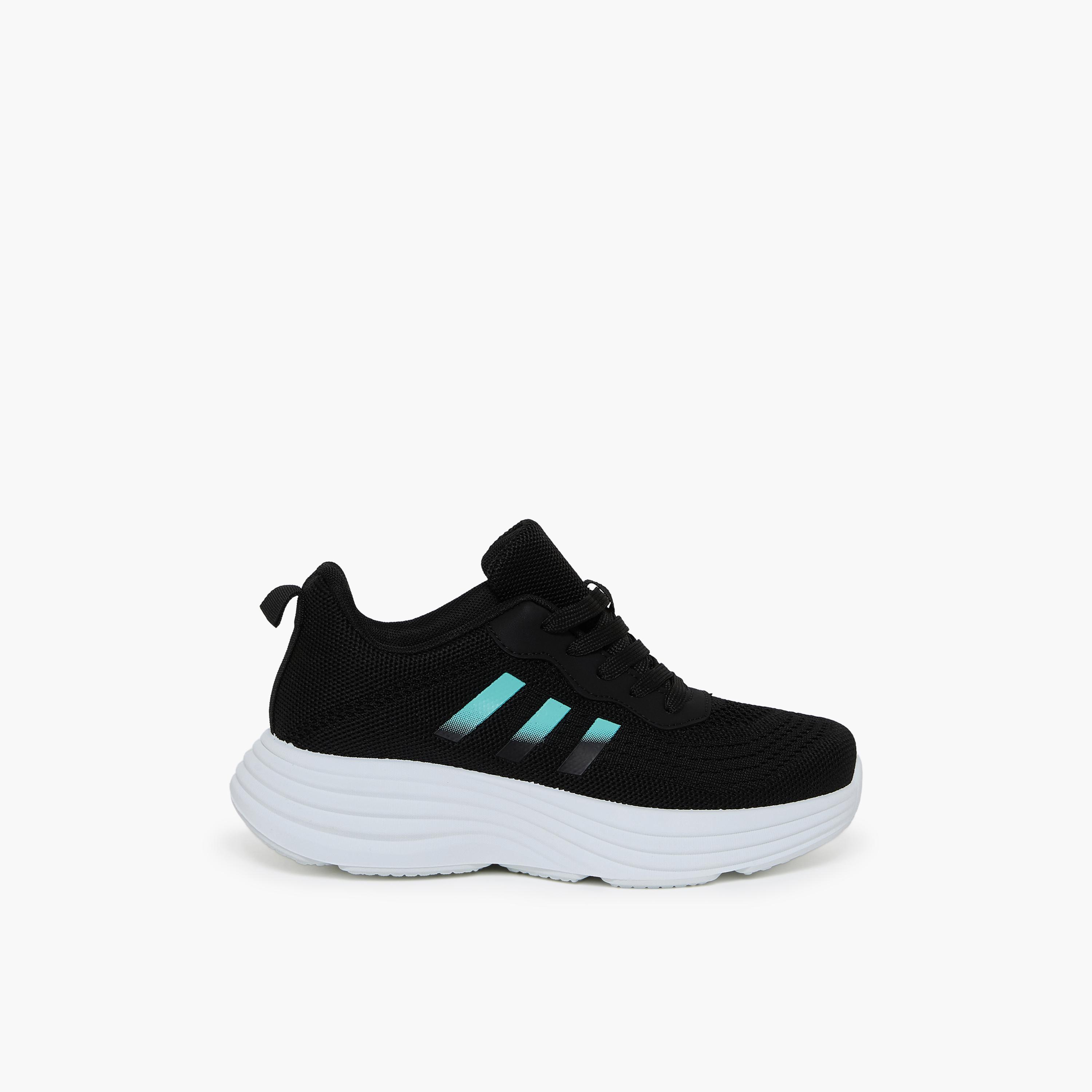 جيومني - حذاء رياضي روزين برباط نعل سميك كاحل منخفض للنساء | S33TF419-12-BLKMNT-women-shoes-sneakers-image-4