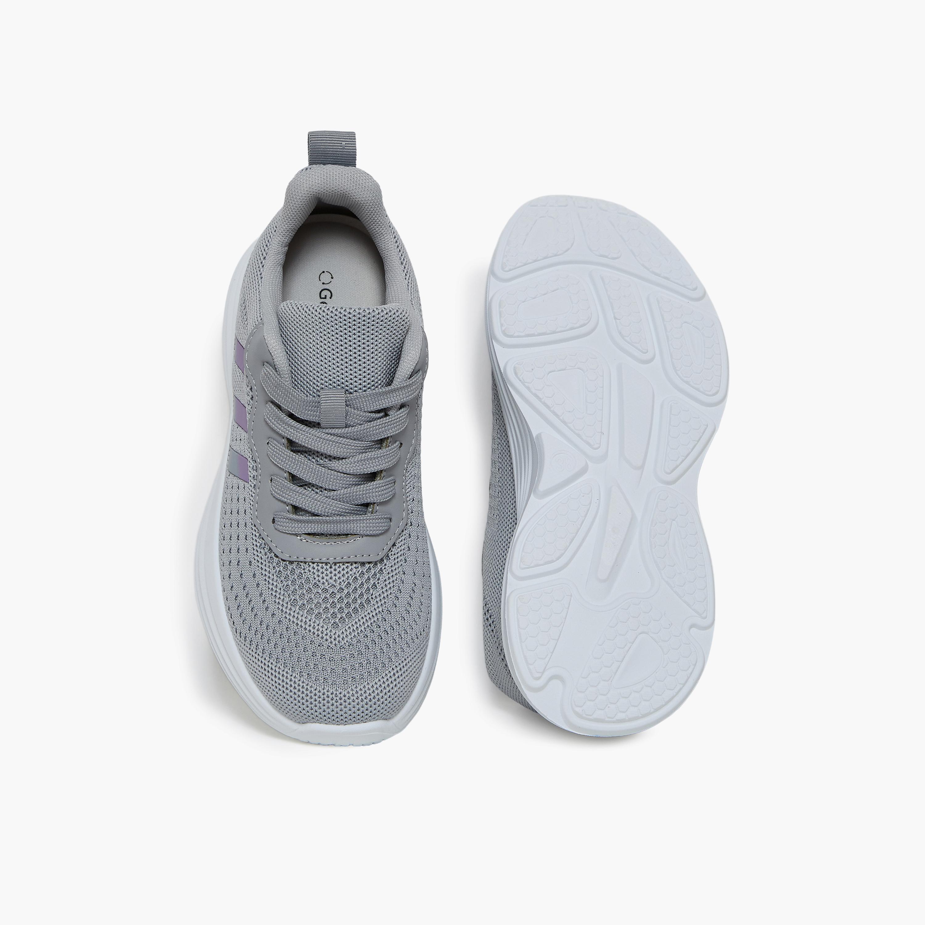 جيومني - حذاء رياضي سيلين برباط نعل سميك كاحل منخفض للنساء | S33TF419-12-GRYLLAC-women-shoes-sneakers-image-3