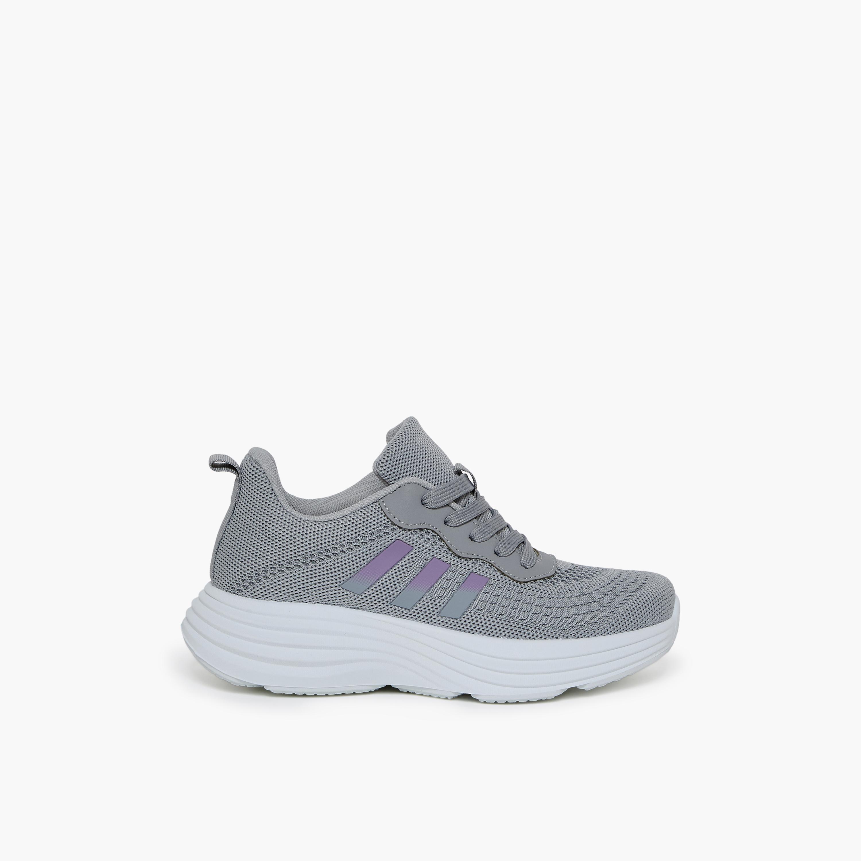 Geoomnii Women's Lace-Up Selin Flatform Low Ankle Sneakers | S33TF419-12-GRYLLAC-women-shoes-sneakers-image-4