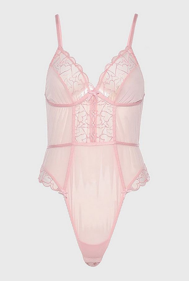 بدلة نسائية باللون الوردي غير مبطنة وغير سلكية من Isla & Evie-women-clothing-lingerie-corsets-image-1