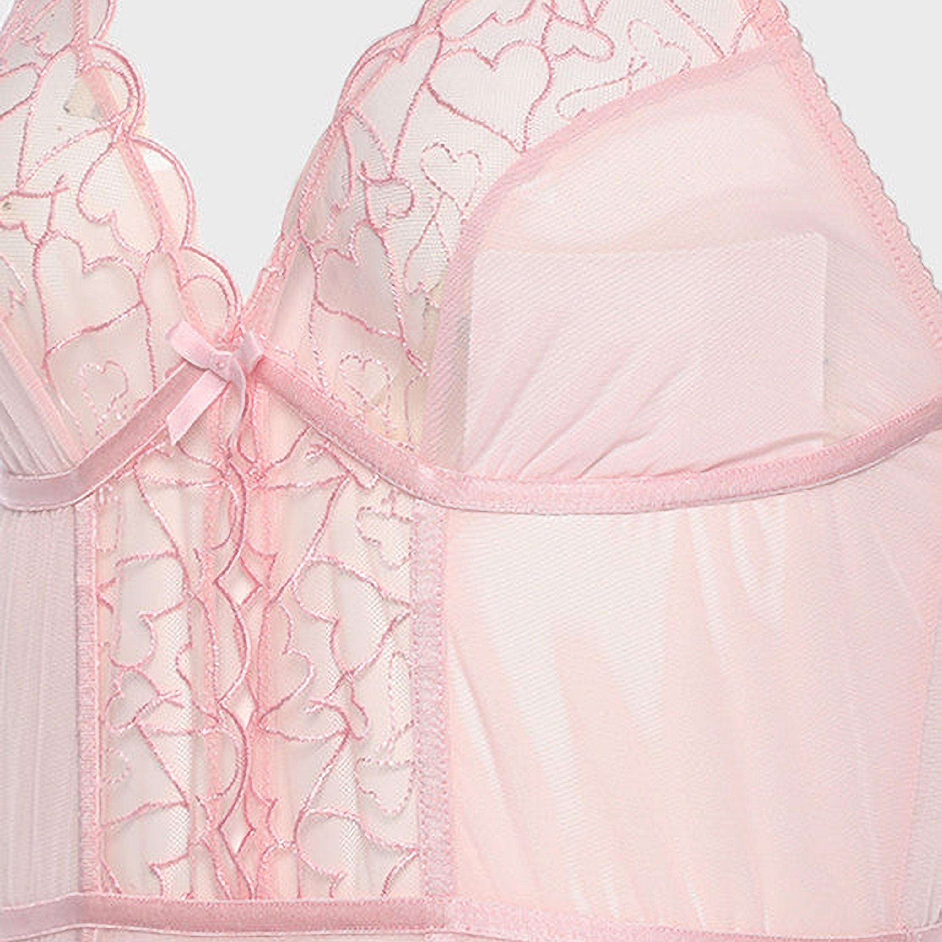 Isla & Evie Non-Padded Non-Wired Pink Women's Ruby Bodysuit-women-clothing-lingerie-corsets-image-3