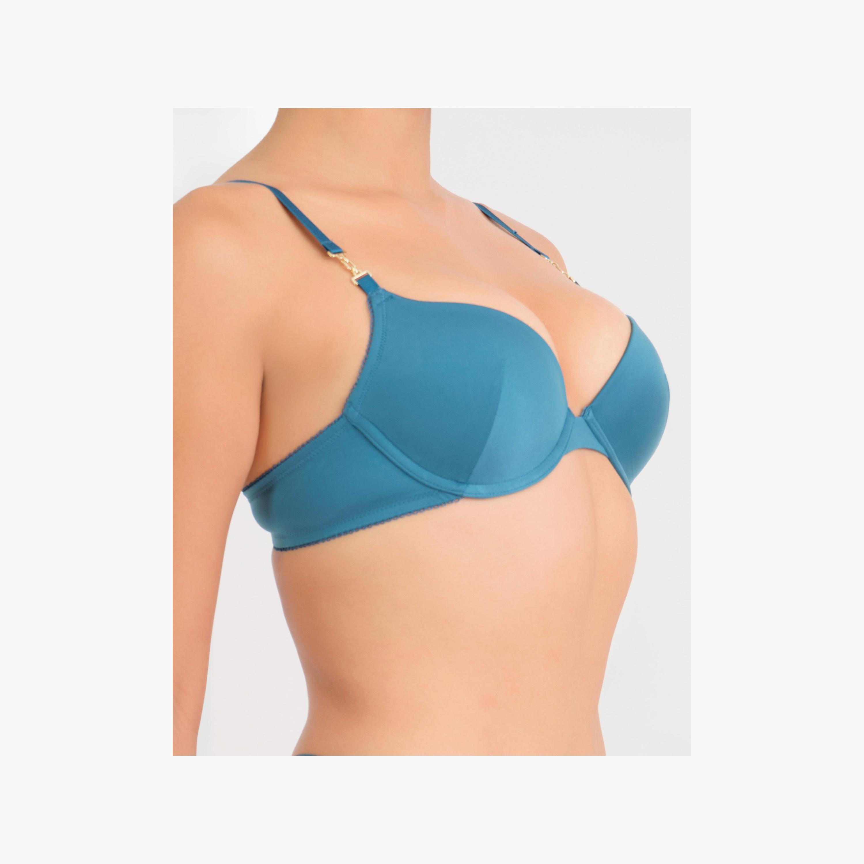 حمالة صدر نسائية بسلك ودعم متوسط ومبطنة بتصميم بوش-أب بلانج من إيسلا آند إيفي-women-clothing-lingerie-bras-image-3