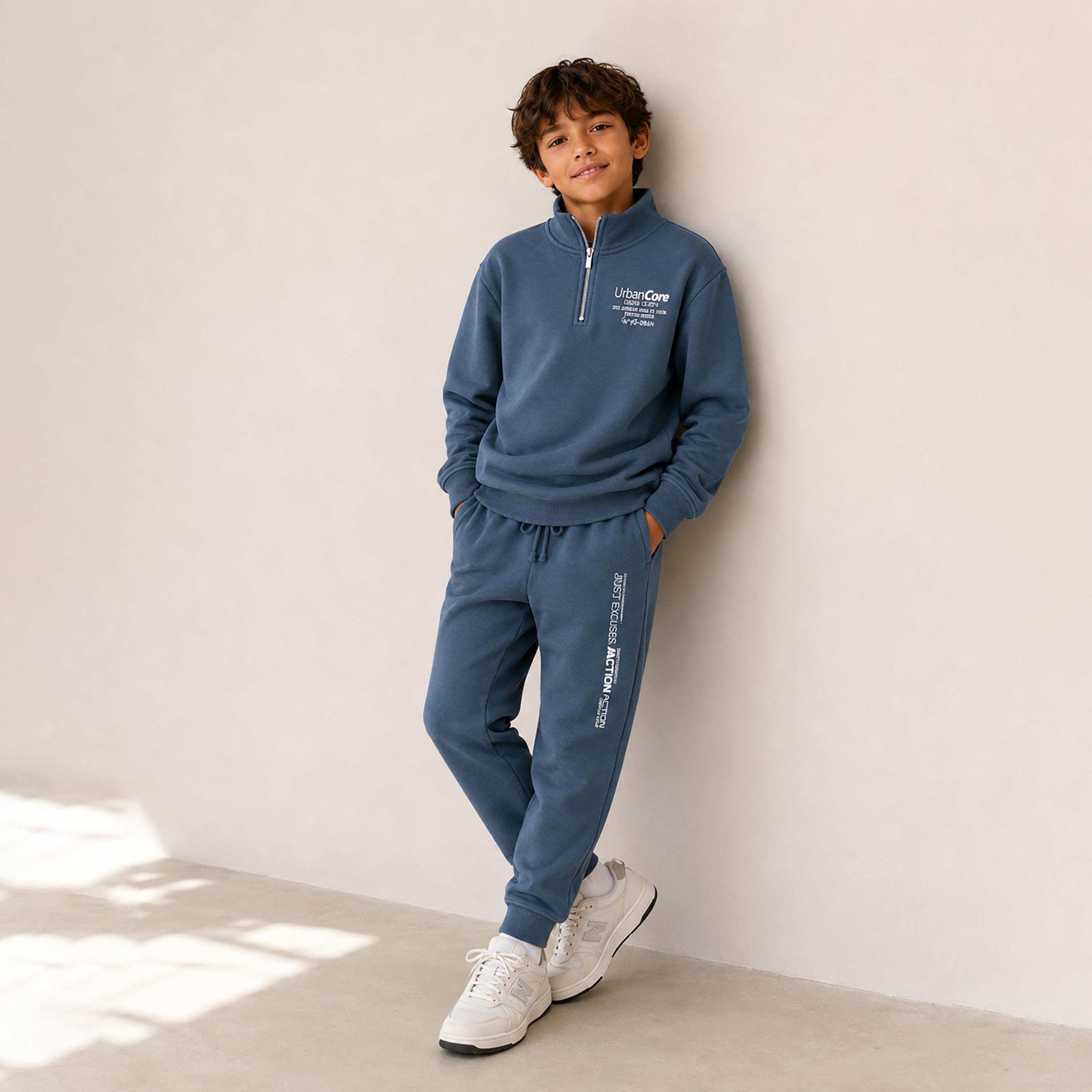 Victor and Jane Printed Long Sleeves Sweatshirt & Joggers Set-boys-clothing-setsandcoords-image-1
