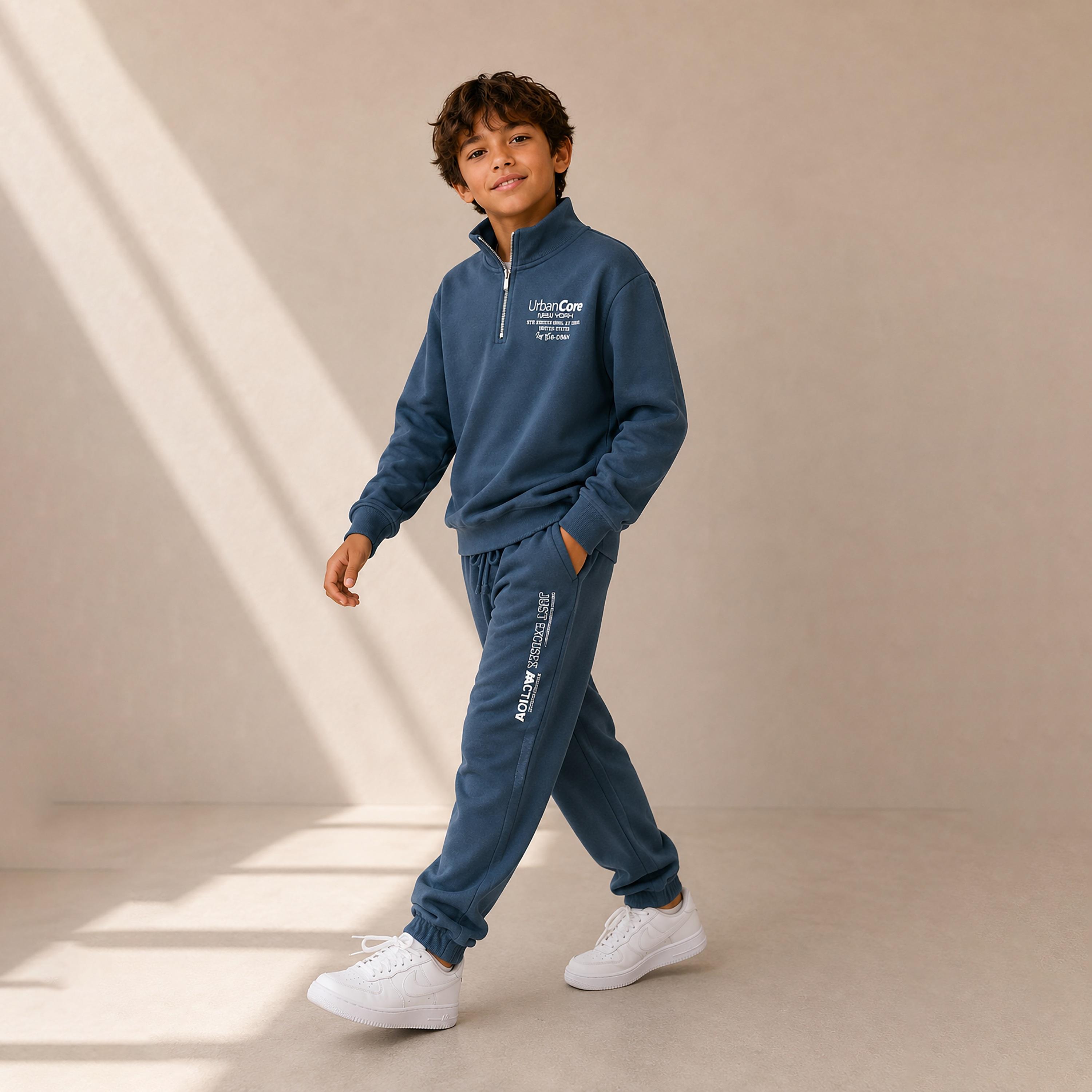 Victor and Jane Printed Long Sleeves Sweatshirt & Joggers Set-boys-clothing-setsandcoords-image-2