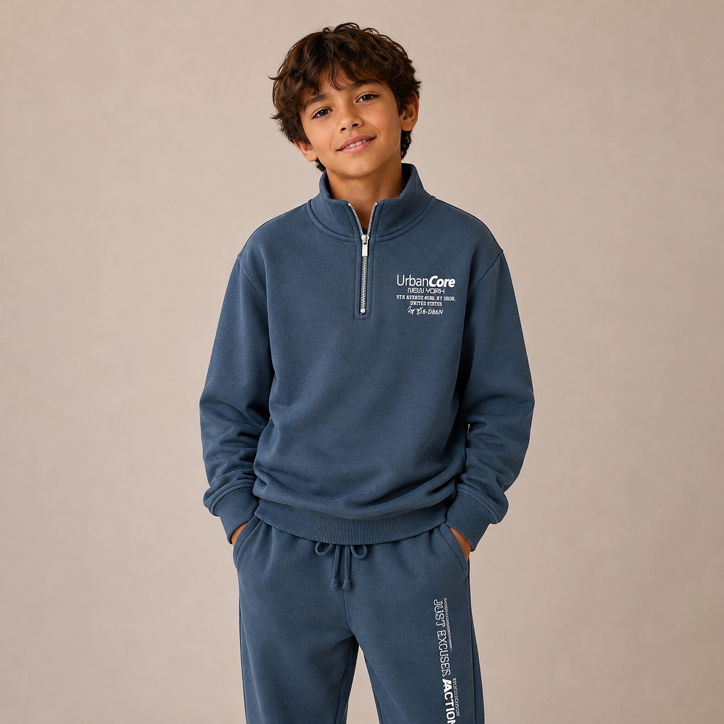 Victor and Jane Printed Long Sleeves Sweatshirt & Joggers Set-boys-clothing-setsandcoords-image-3
