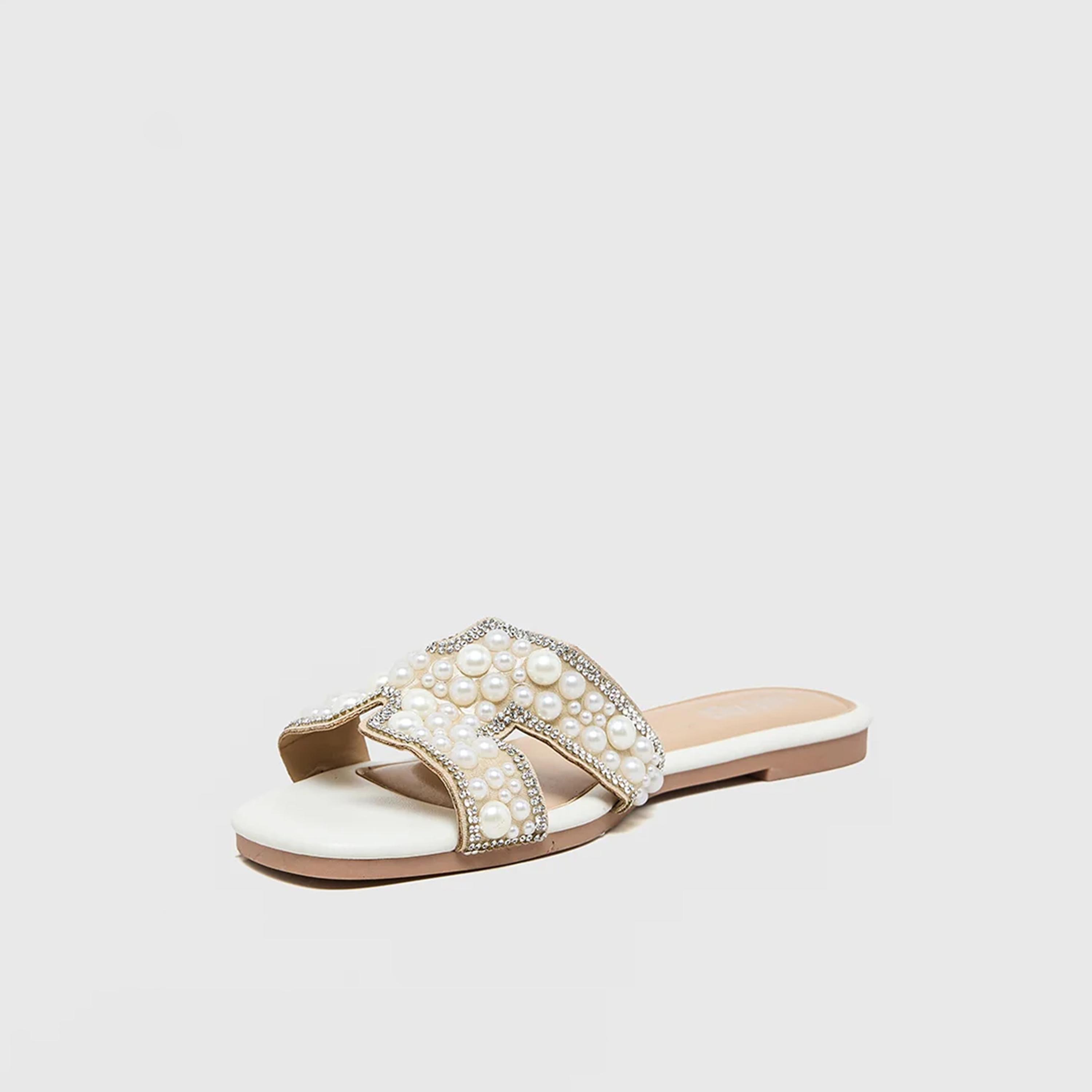 Nine West Women's Slip-On Slide Flat Sandals | SF104201-women-shoes-sandals-flats-image-1