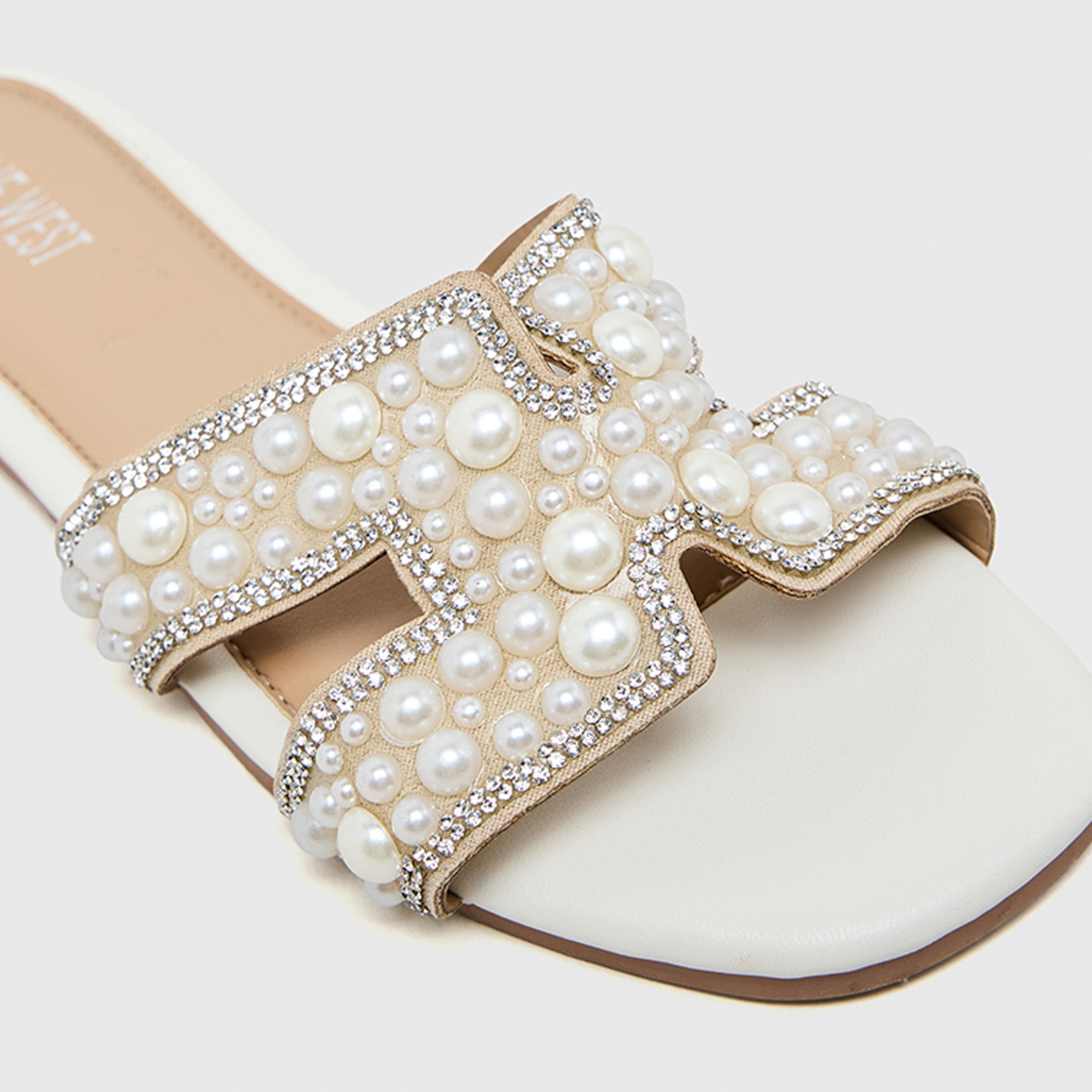 Nine West Women's Slip-On Slide Flat Sandals | SF104201-women-shoes-sandals-flats-image-2