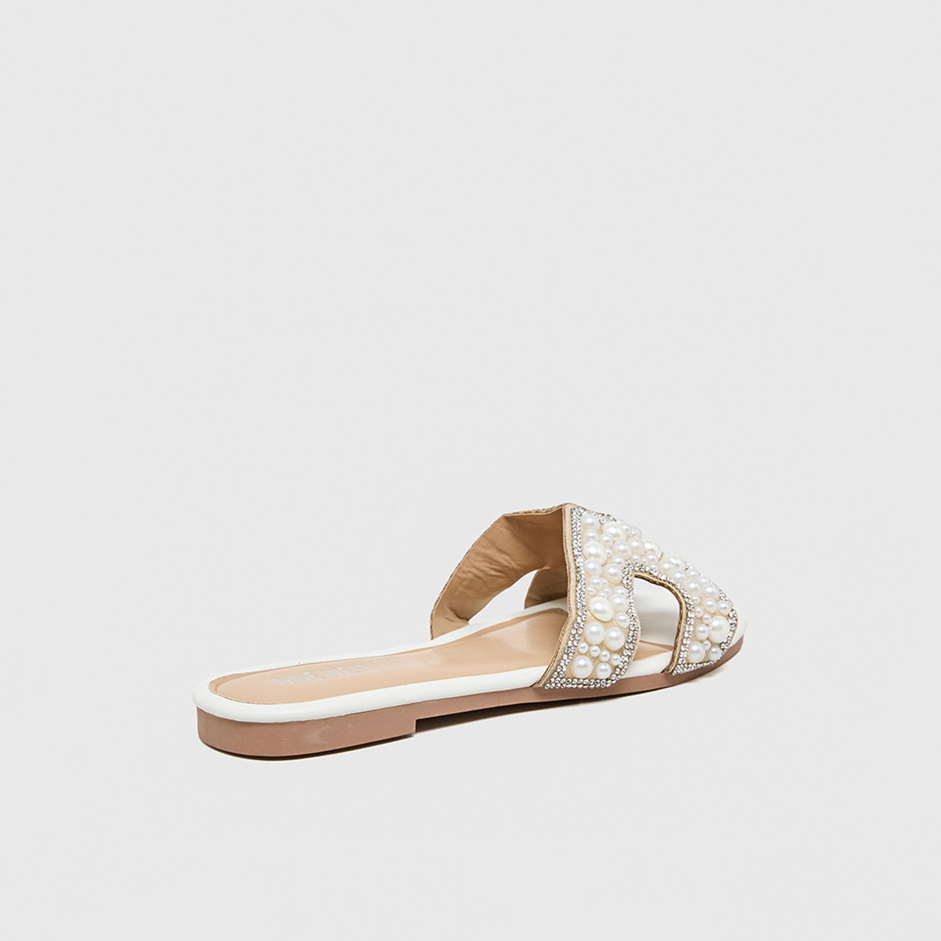 Nine West Women's Slip-On Slide Flat Sandals | SF104201-women-shoes-sandals-flats-image-4