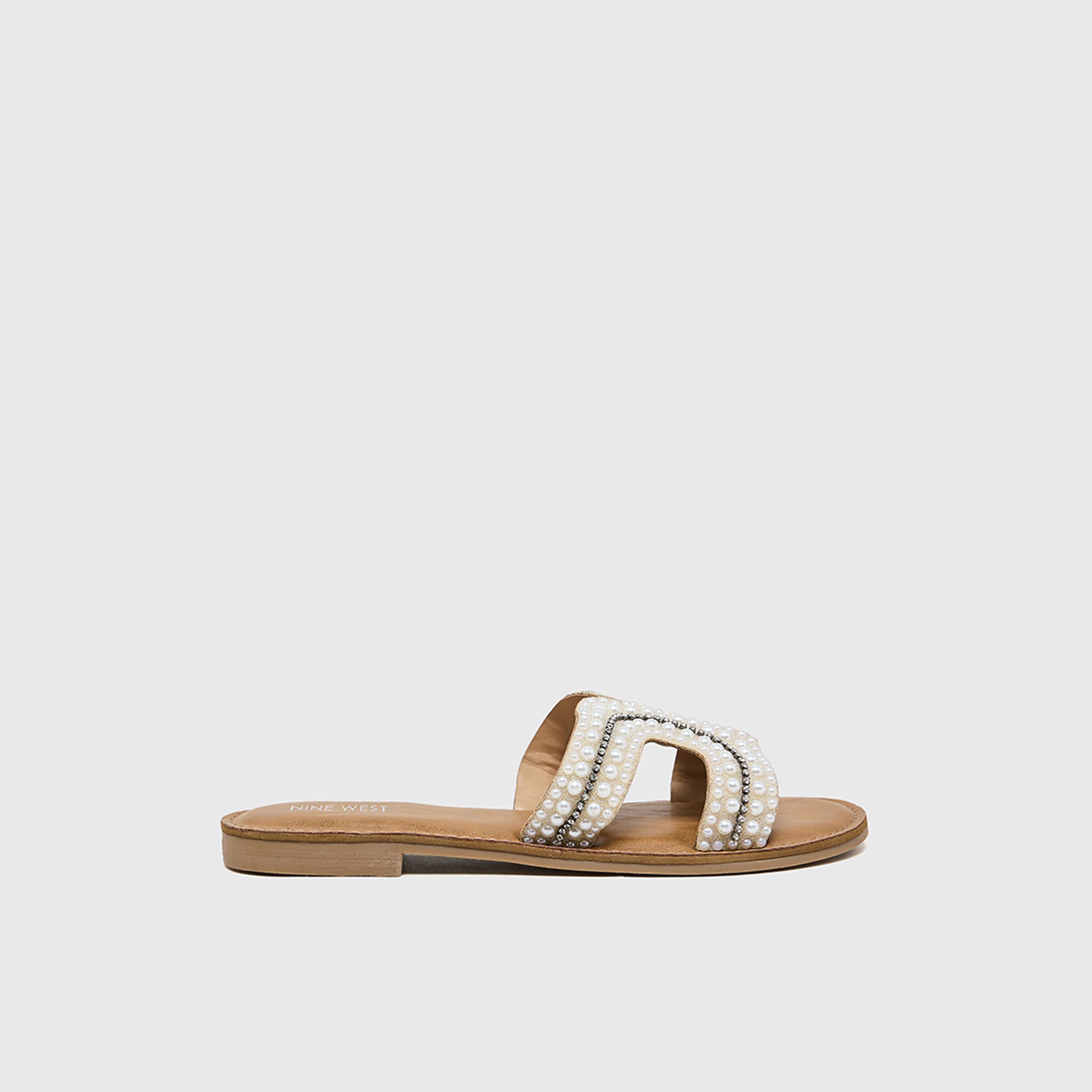 ناين ويست - صندل نسائي مسطح سهل الارتداء | SF63001-women-shoes-sandals-flats-image-3