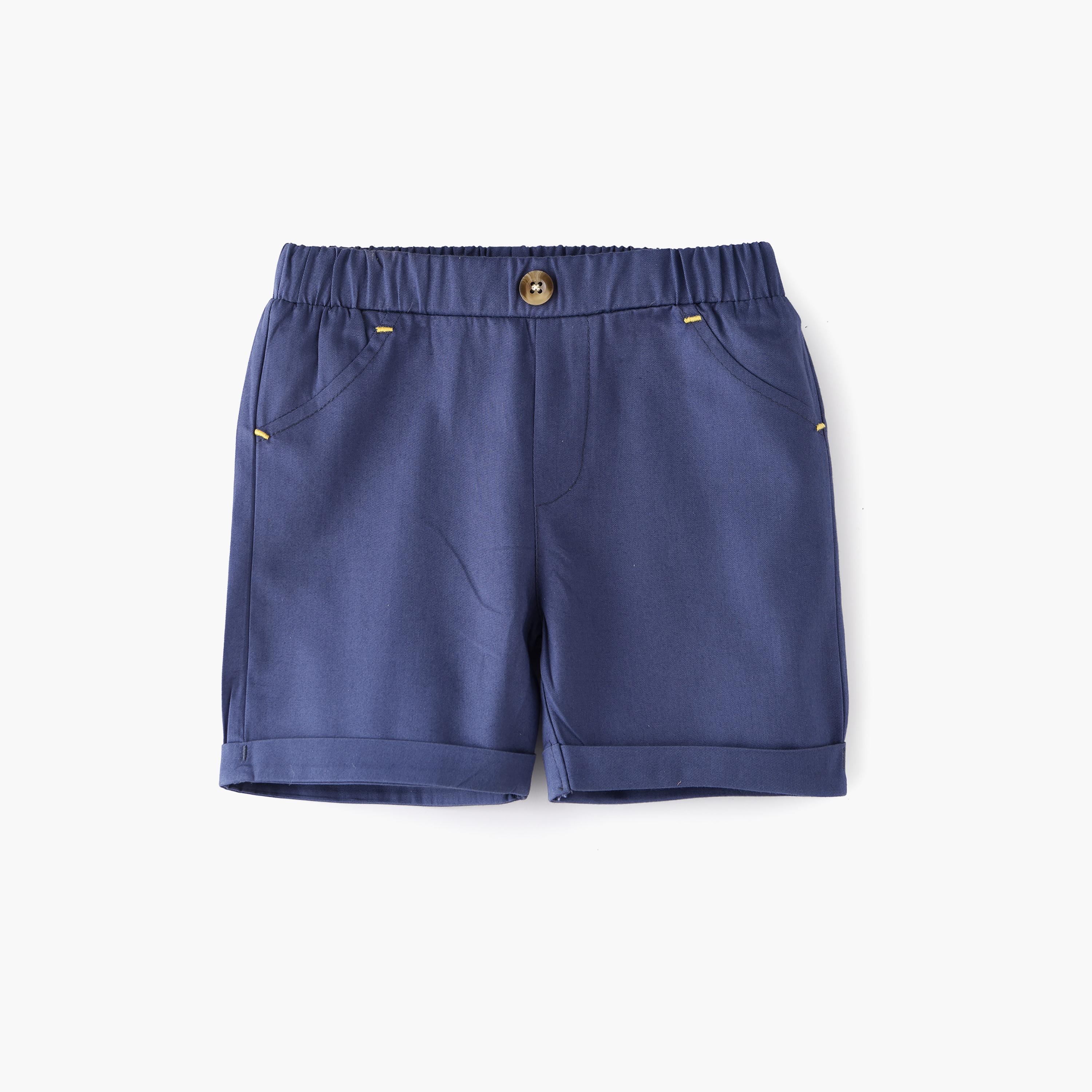 شورت مطاطي سادة من يونيك كيدز-baby-boys-clothing-bottoms-shorts-image-4