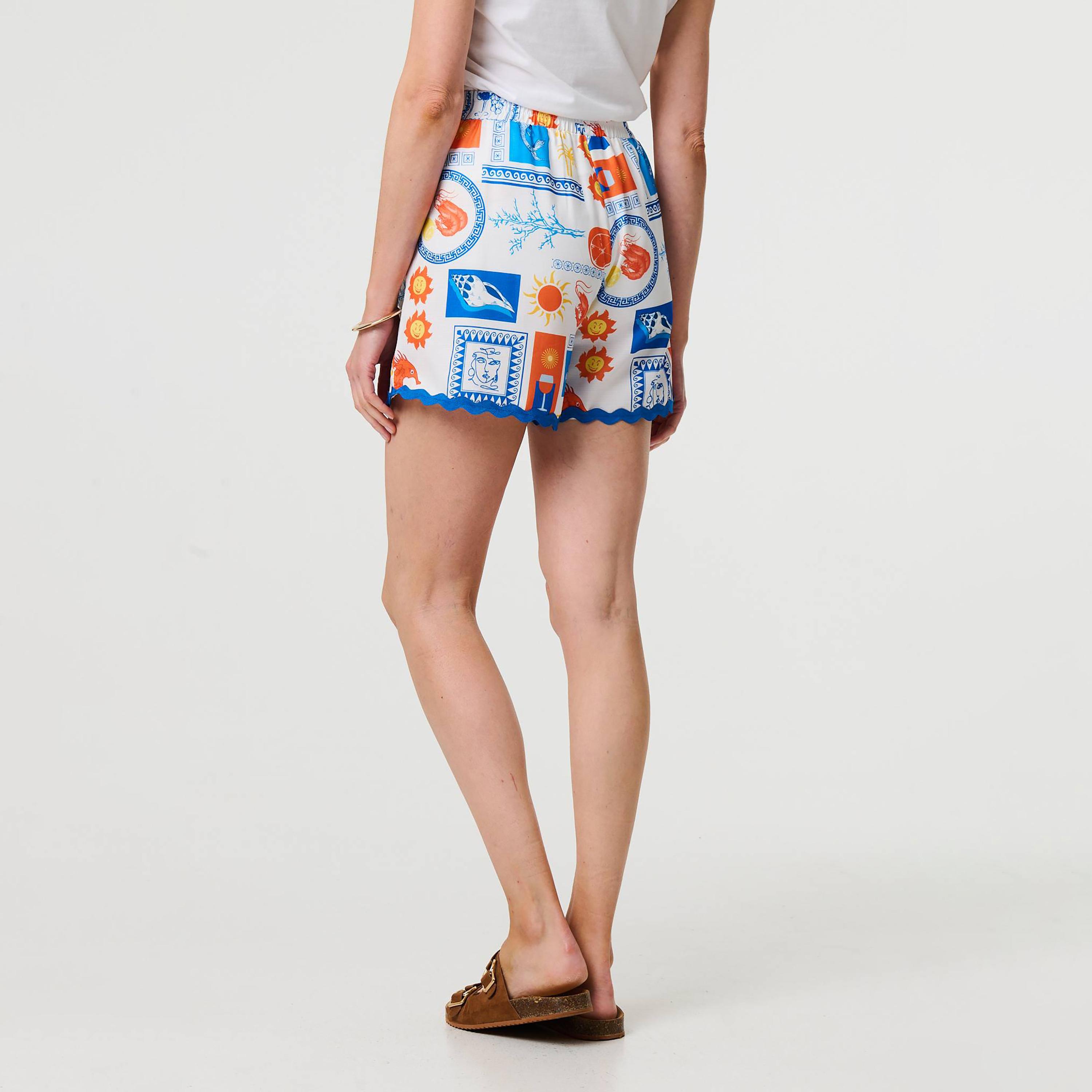 Izabel London Multicolour Printed Women's Shorts-women-clothing-bottoms-shorts-image-3