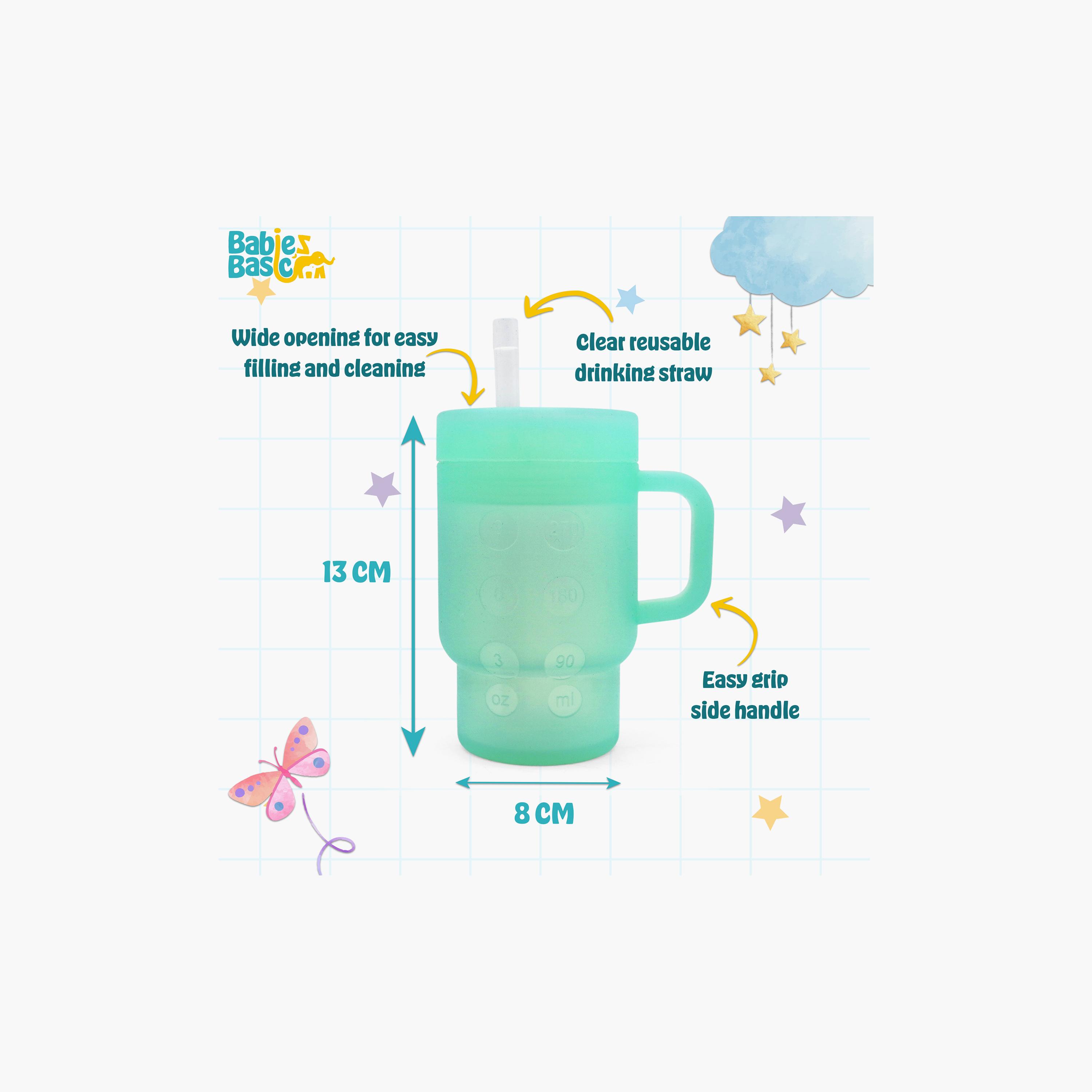 Babies Basic Silicone Tumbler with Straw - 360 ml-baby-feeding-mealtimeessentials-image-4