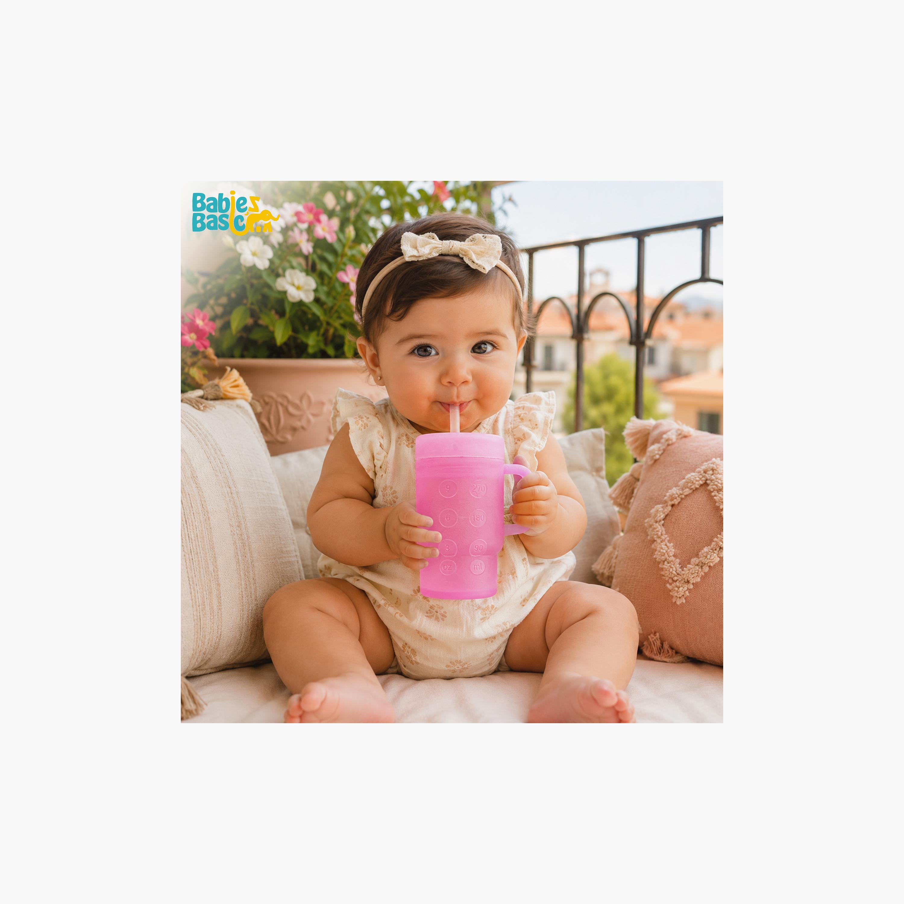Babies Basic Silicone Tumbler with Straw - 360 ml-baby-feeding-mealtimeessentials-image-3