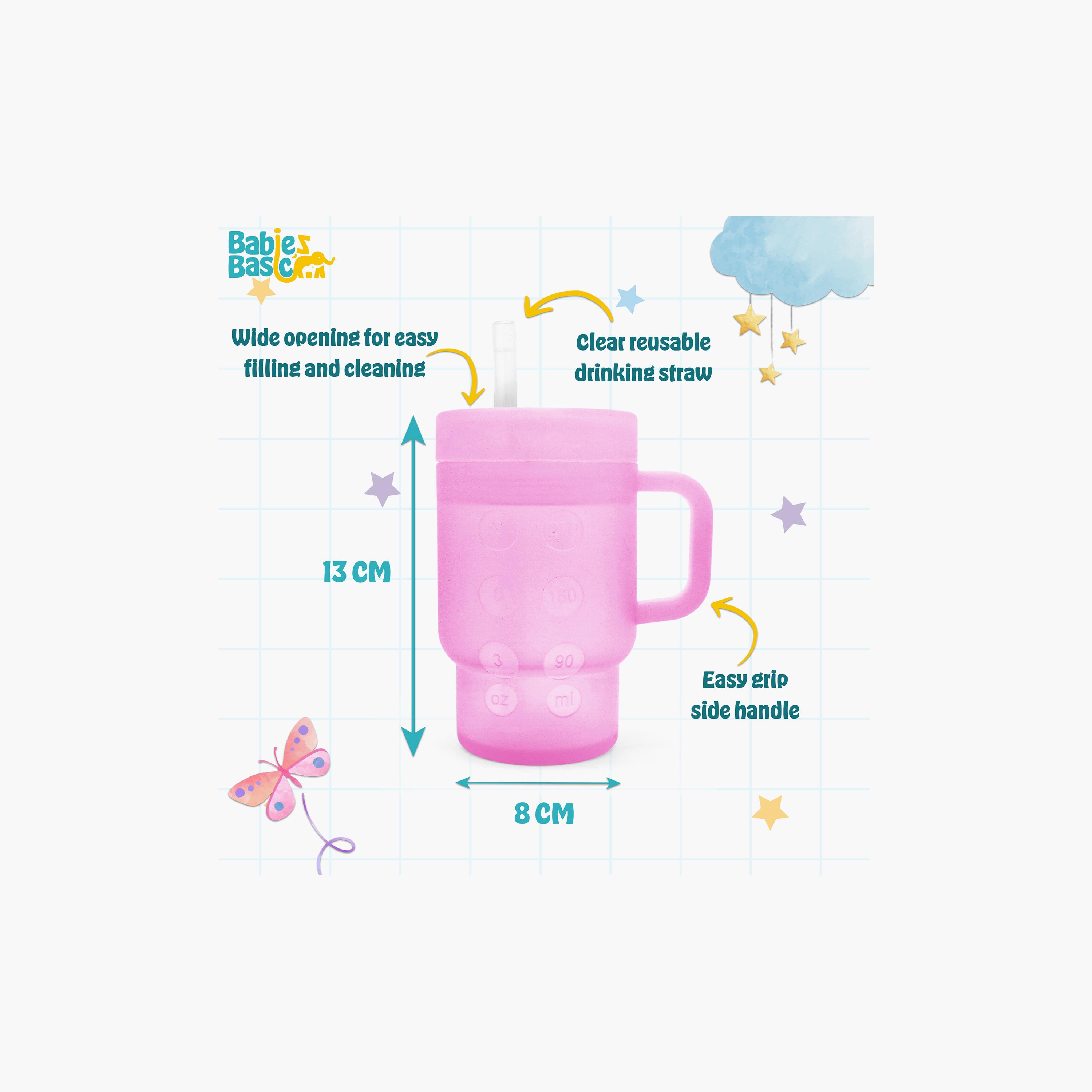 Babies Basic Silicone Tumbler with Straw - 360 ml-baby-feeding-mealtimeessentials-image-4