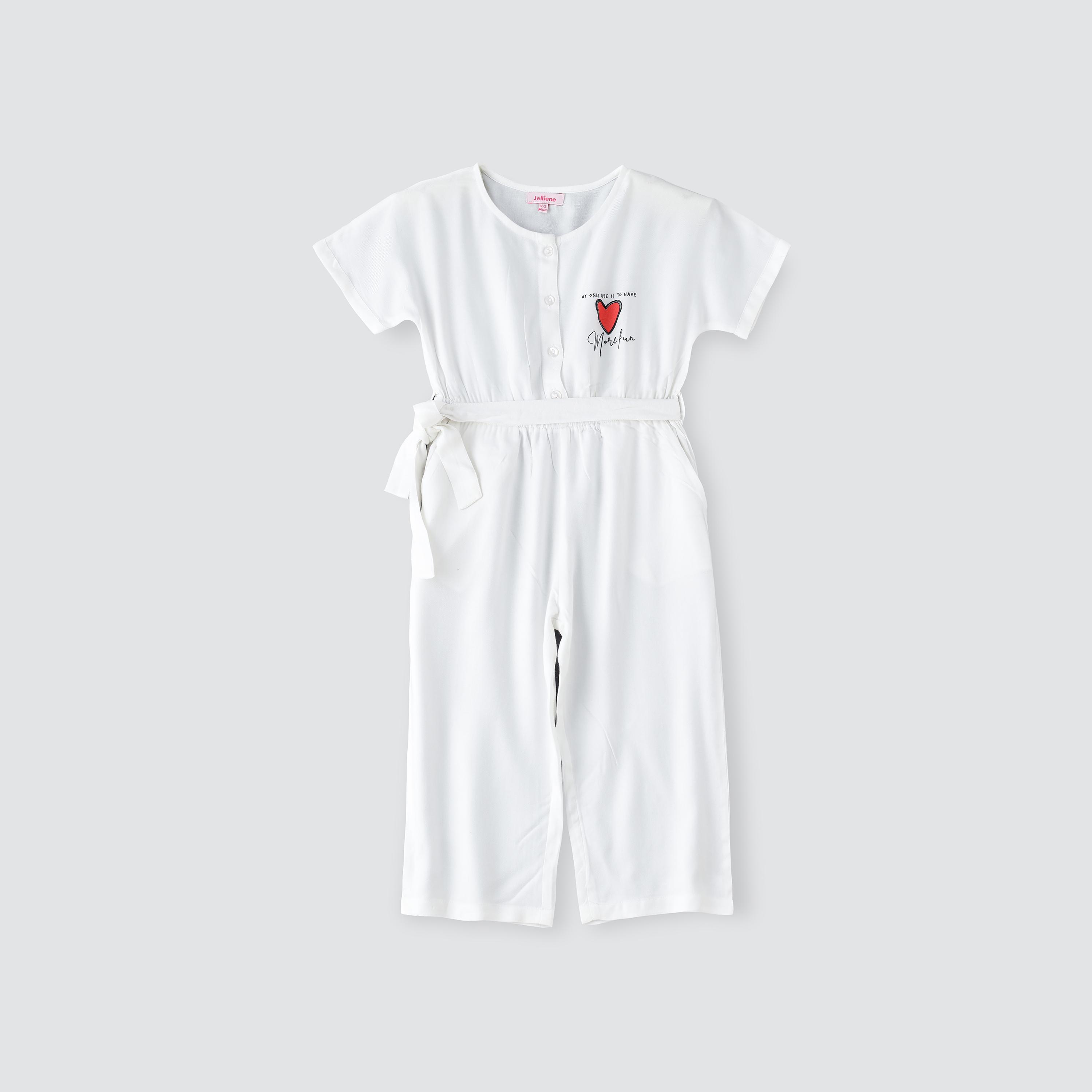 جامبسوت مطبوع بأكمام قصيرة من يونيك كيدز-girls-clothing-dressesandjumpsuits-image-1