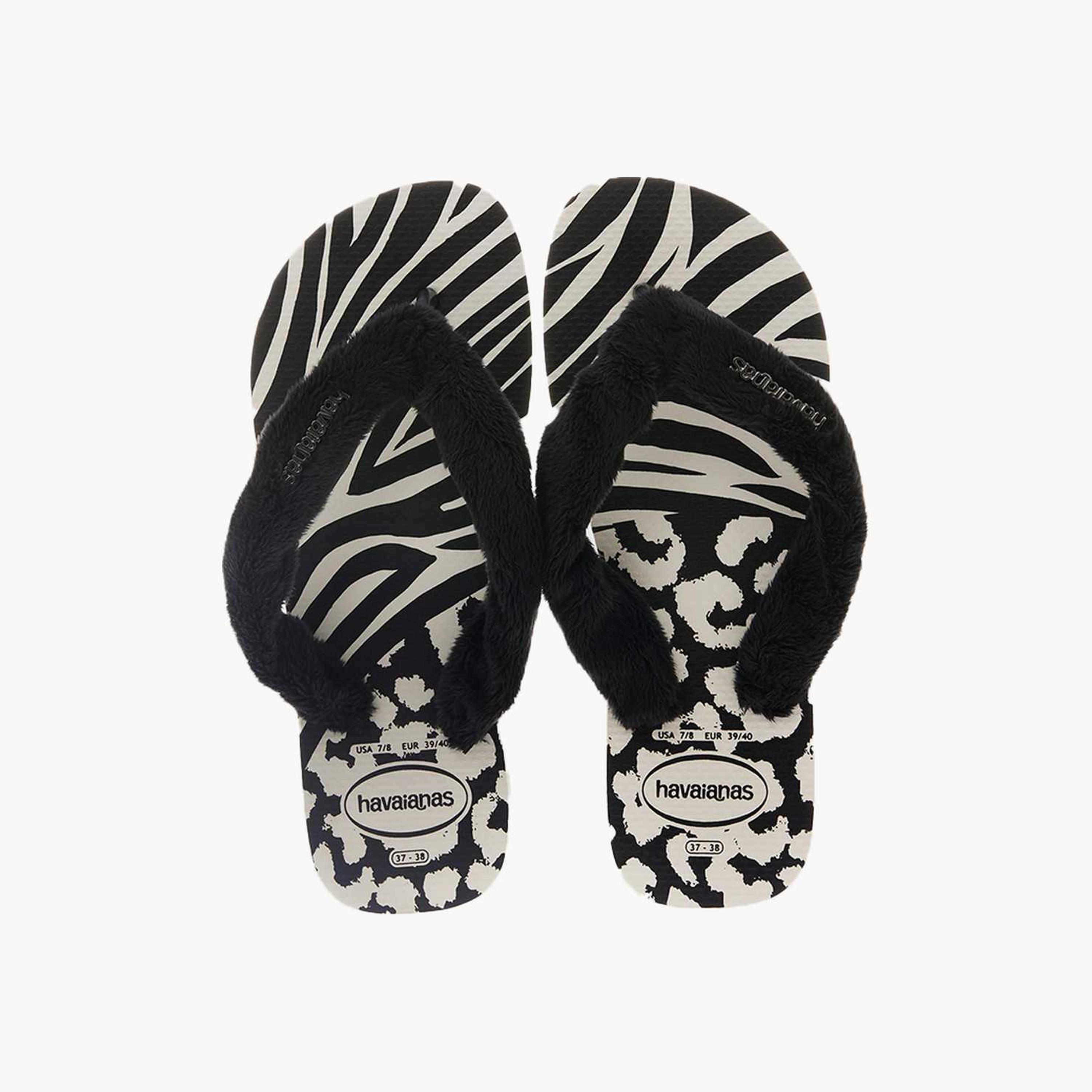 Havaianas Women's Slip-On Top Home Fluffy Thong Slippers | SMU0021-0128-women-shoes-flipflopsandslides-image-1