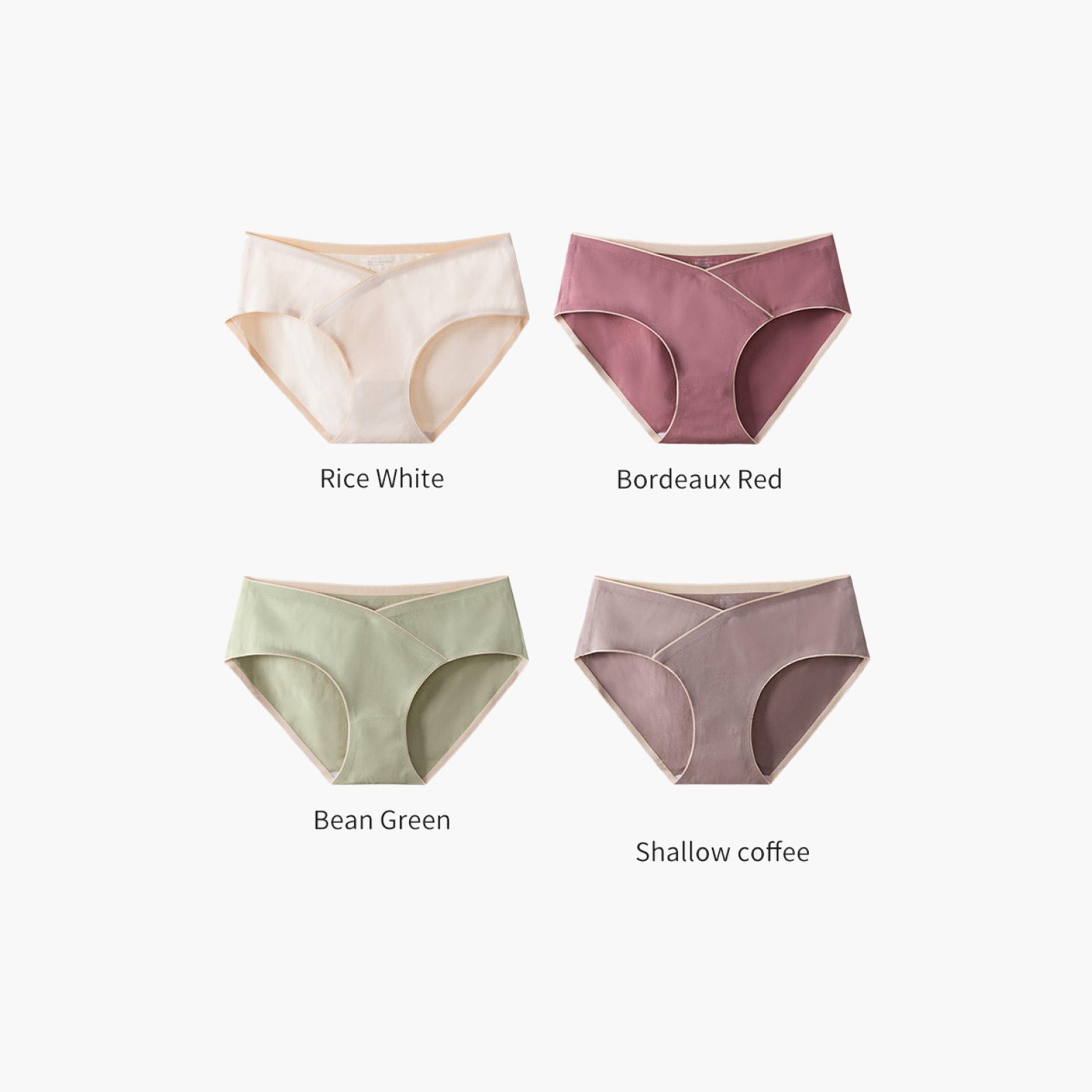 سراويل داخلية دون خياطة بخصر منخفض للحوامل من صنفينو - طقم من 4 قطع-women-clothing-maternity-lingerie-panties-image-4
