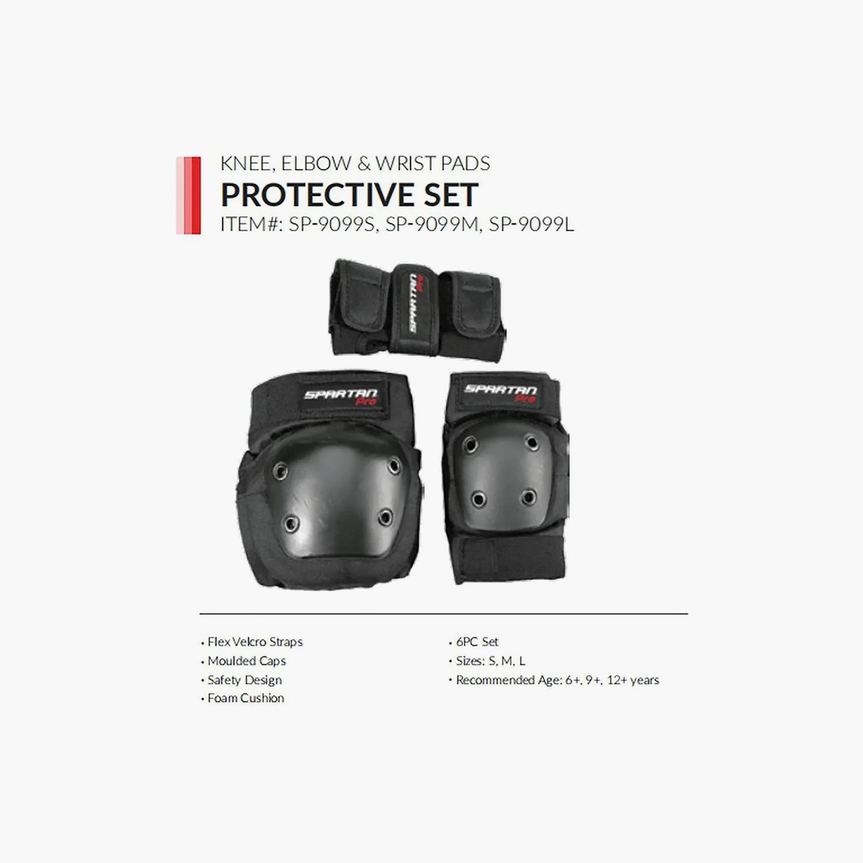Spartan Pro Knee Elbow & Wrist Pads Set-toys-outdoor-bikesandrideons-bikesafetyaccessories-image-6