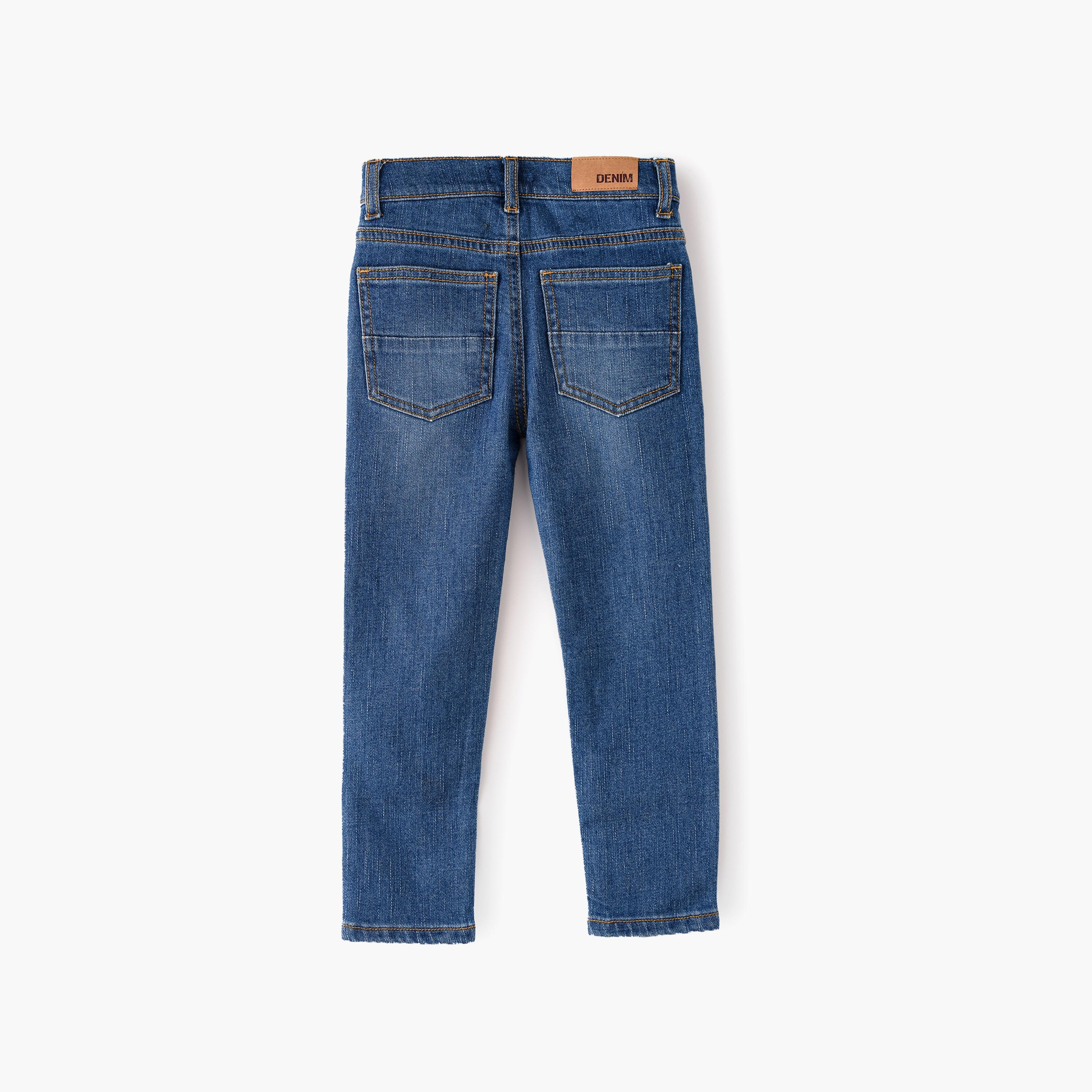 UniqKidz 5 Pockets Solid Denim Jeans-baby-boys-clothing-bottoms-jeans-image-2