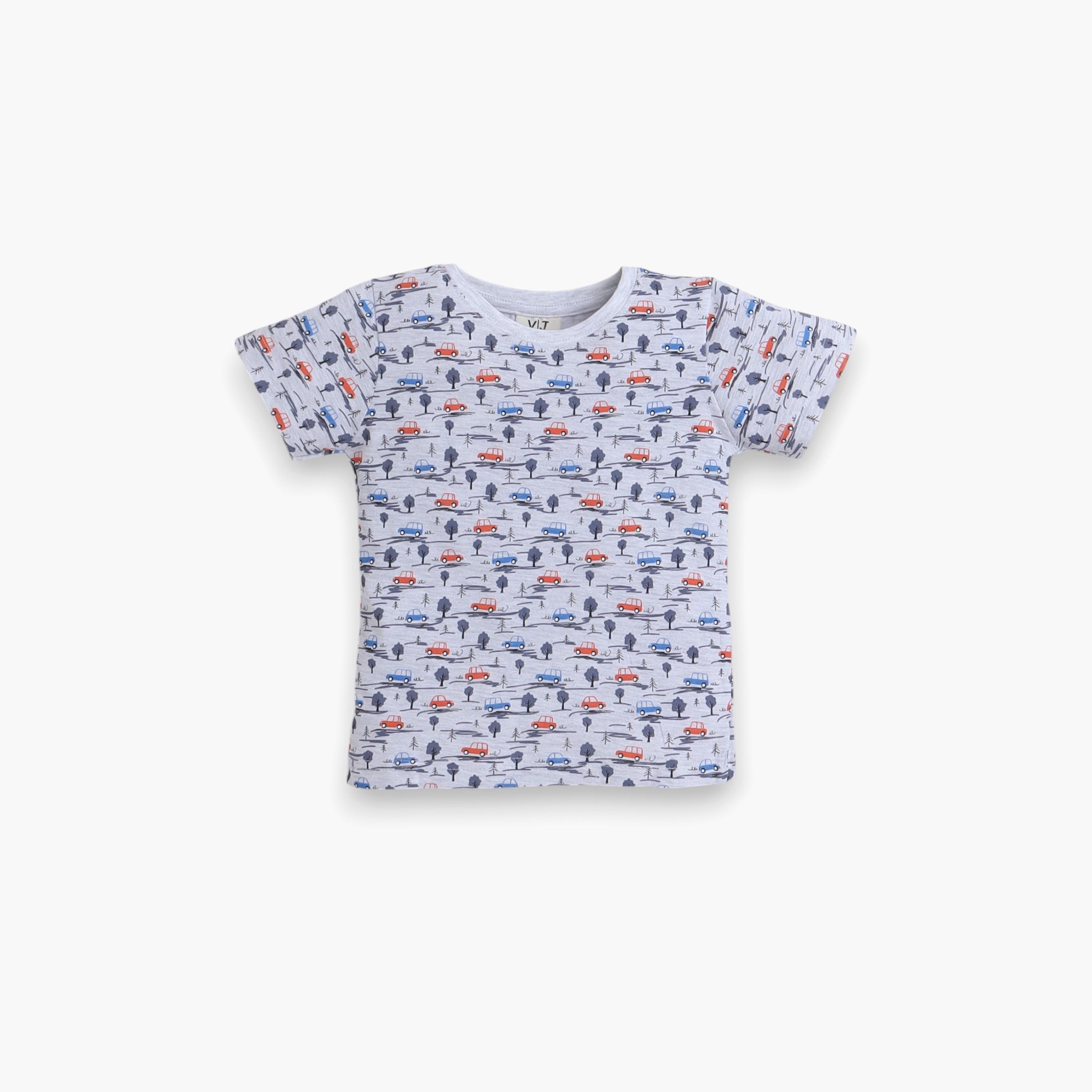 Victor and Jane 2-Piece Printed Short Sleeves T-Shirt with Joggers-boys-clothing-nightwear-image-2