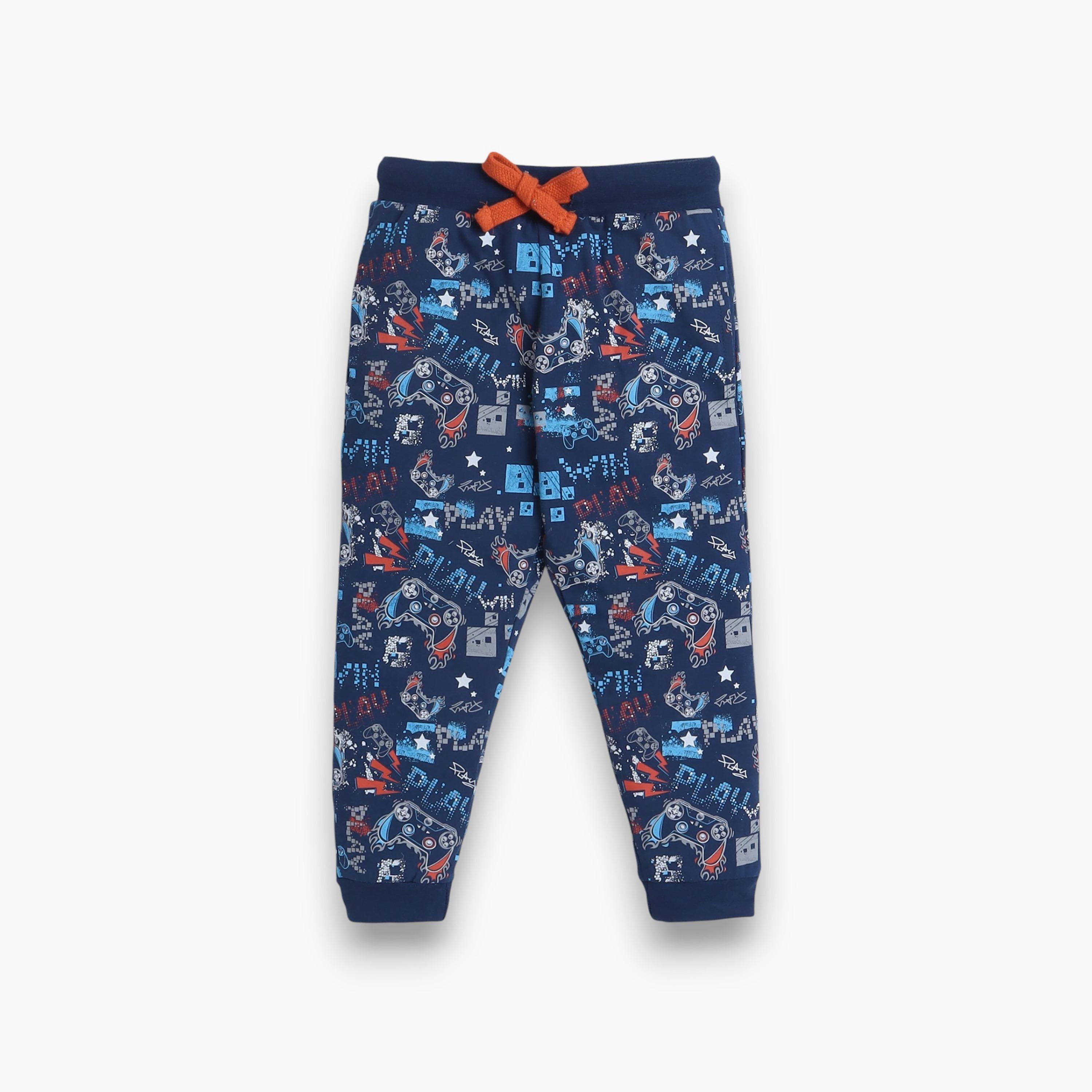 Victor and Jane 2-Piece Printed Short Sleeves T-Shirt with Joggers-boys-clothing-nightwear-image-4
