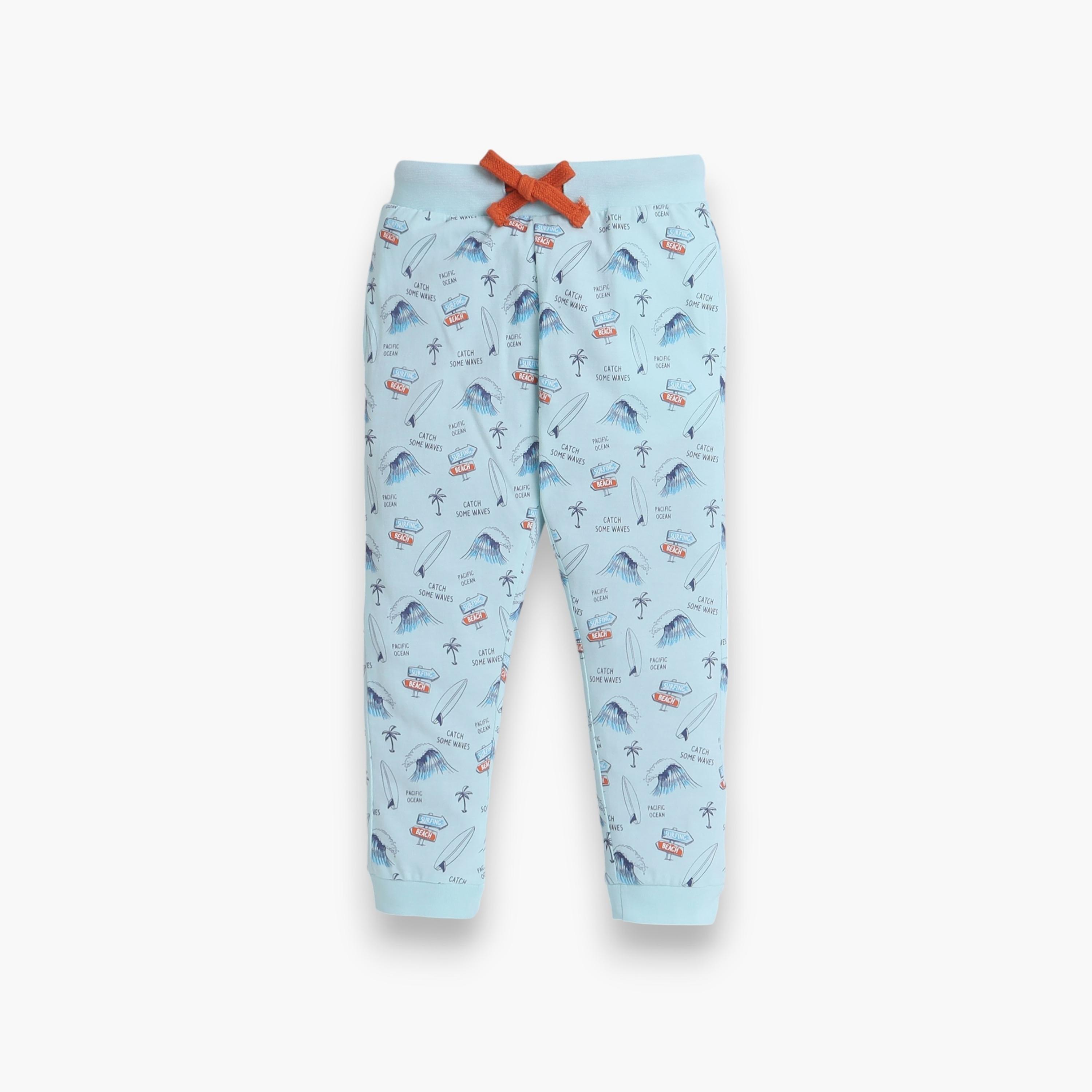 Victor and Jane 2-Piece Printed Short Sleeves T-Shirt with Joggers-boys-clothing-nightwear-image-4