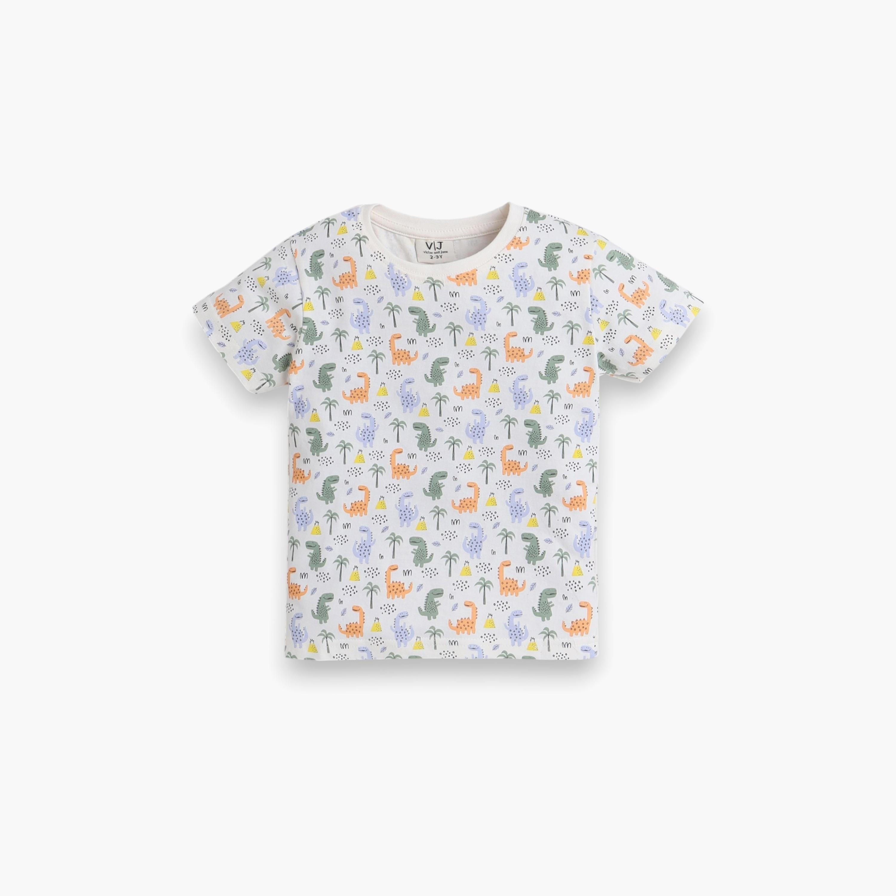 Victor and Jane 2-Piece Printed Short Sleeves T-Shirt with Joggers-boys-clothing-nightwear-image-3