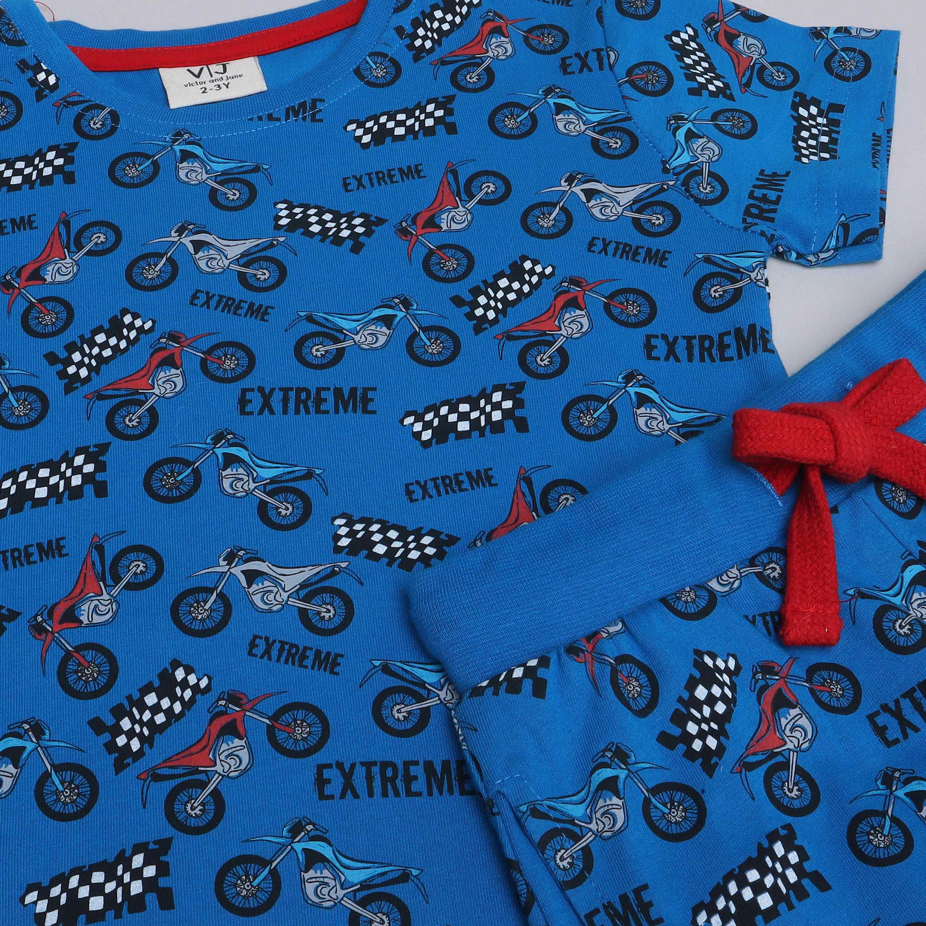 Victor and Jane 2-Piece Printed Short Sleeves T-Shirt with Joggers-boys-clothing-nightwear-image-2