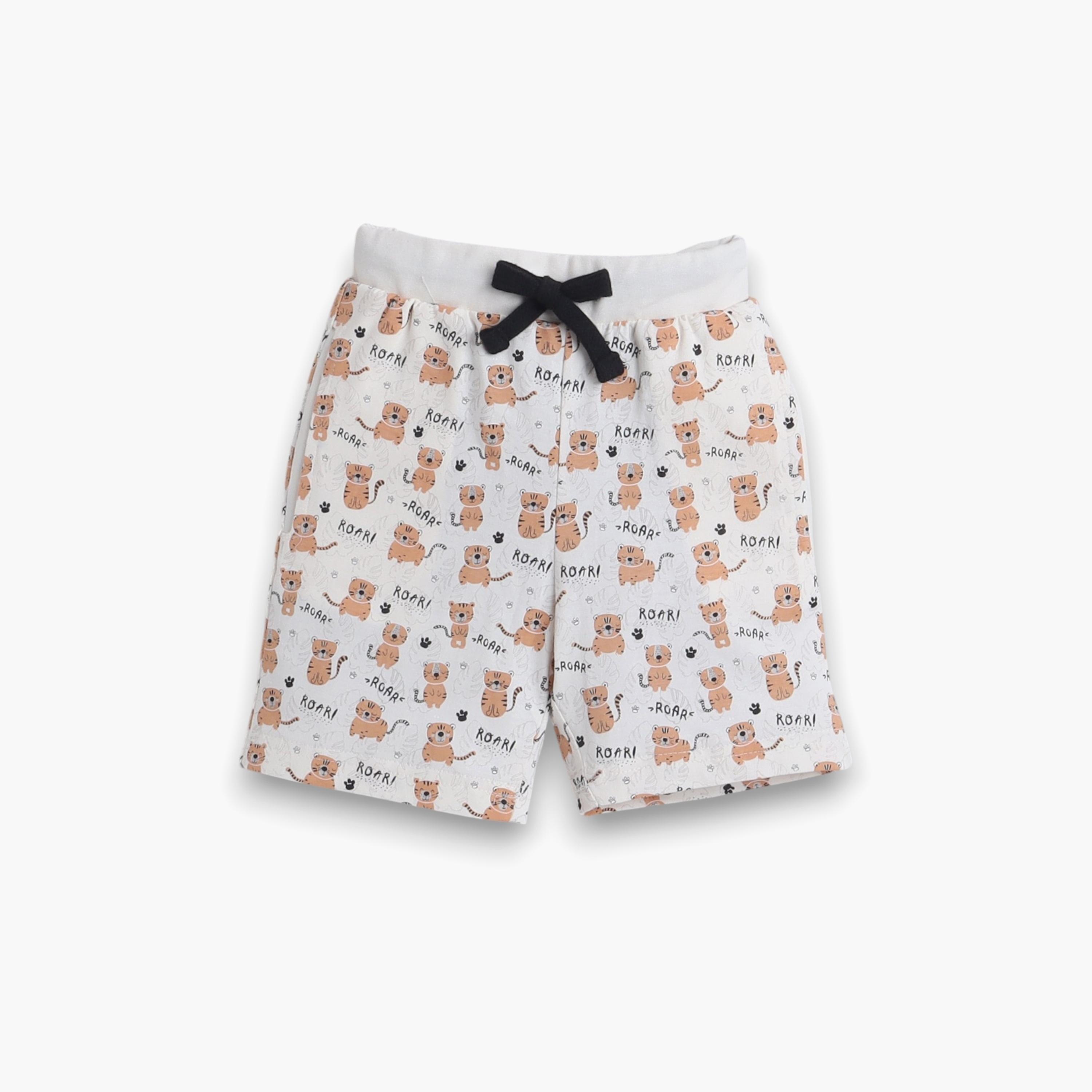 Victor and Jane 2-Piece Printed Short Sleeves T-Shirt with Shorts-boys-clothing-nightwear-image-4