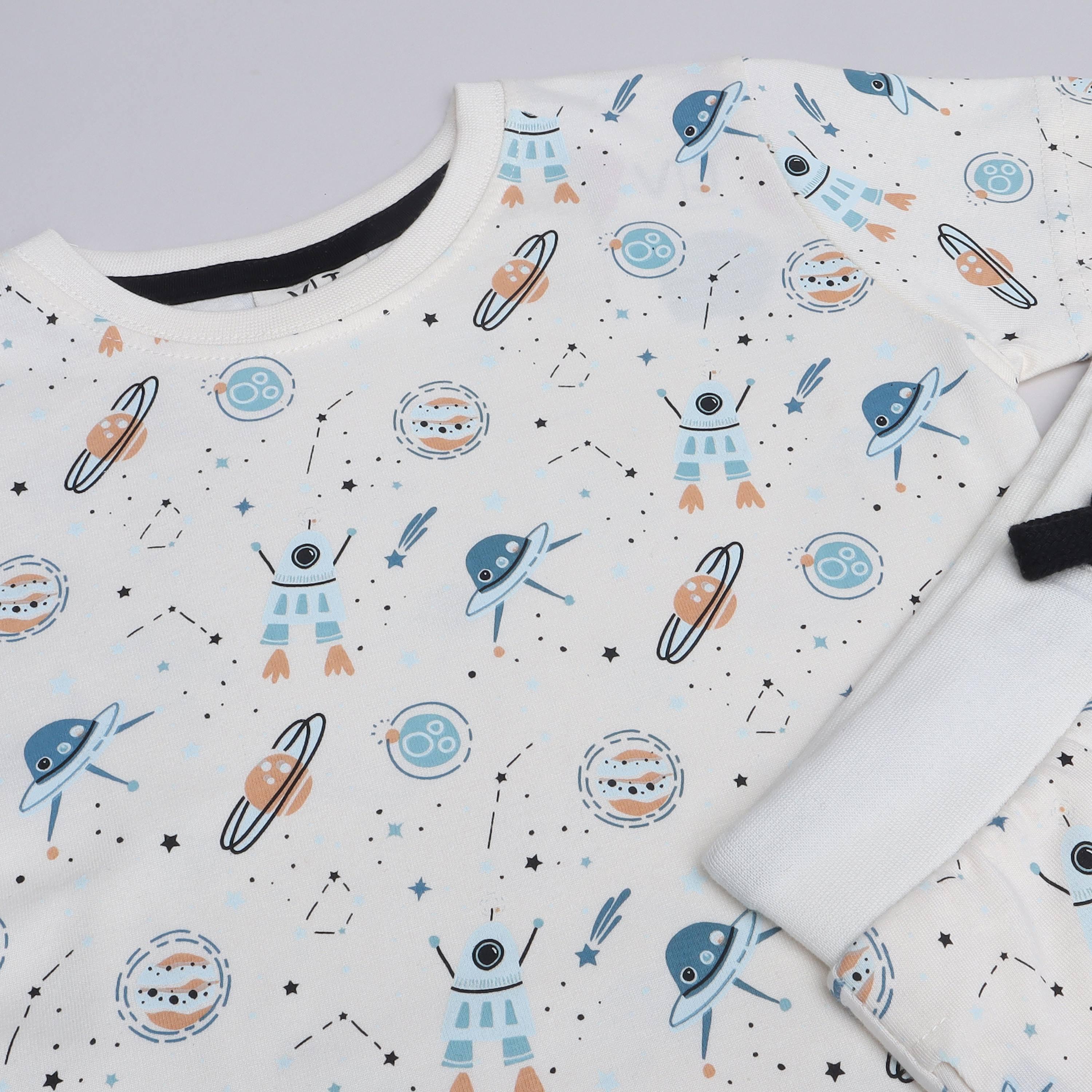 Victor and Jane 2-Piece Printed Short Sleeves T-Shirt with Shorts-boys-clothing-nightwear-image-2