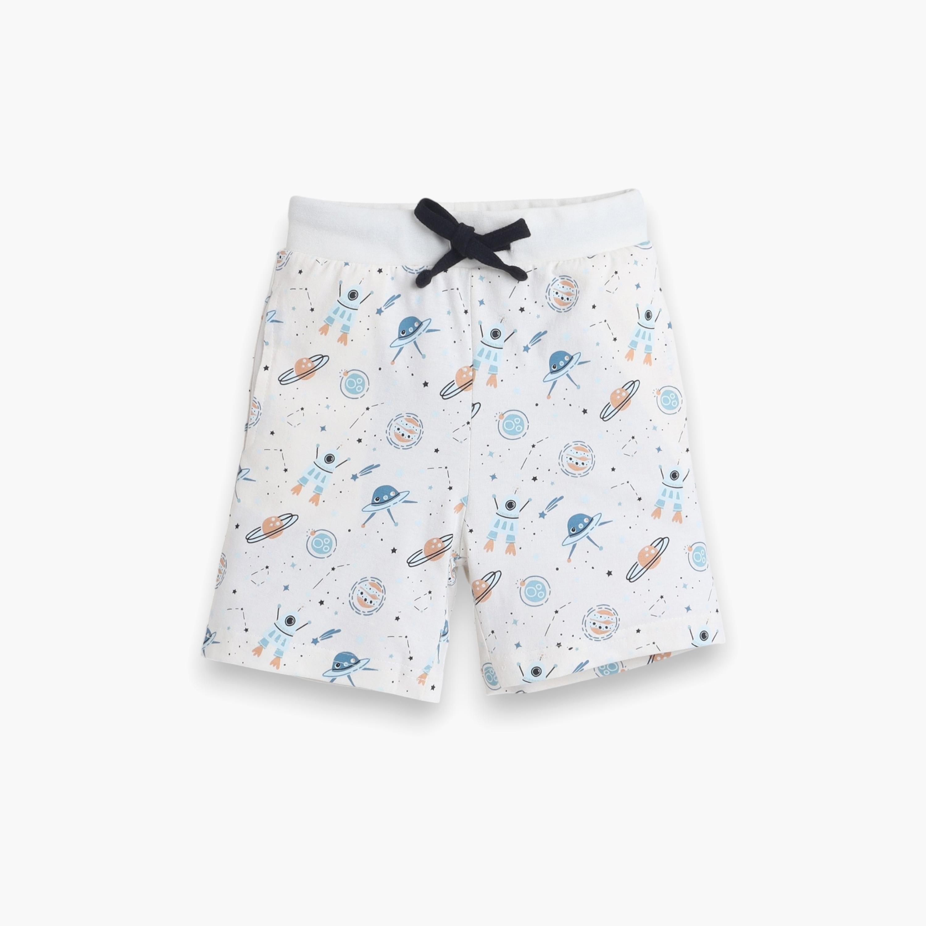 Victor and Jane 2-Piece Printed Short Sleeves T-Shirt with Shorts-boys-clothing-nightwear-image-4