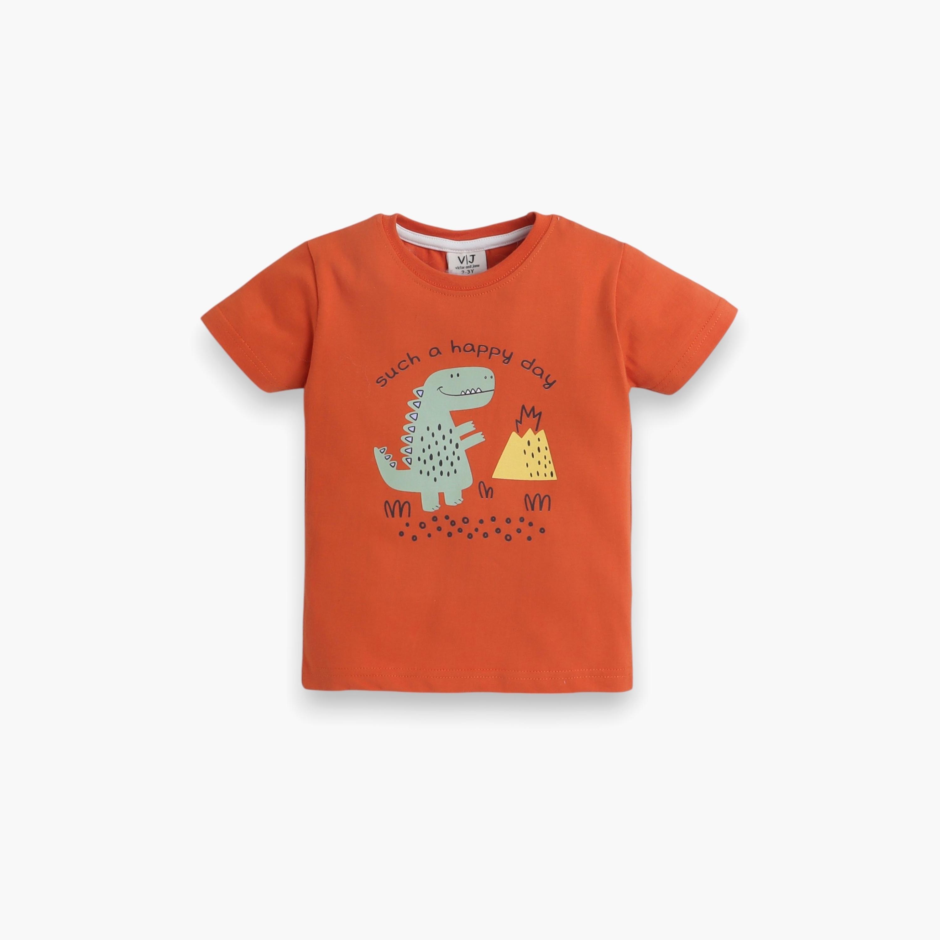 Victor and Jane 2-Piece Printed Short Sleeves T-Shirt with Joggers-boys-clothing-nightwear-image-3