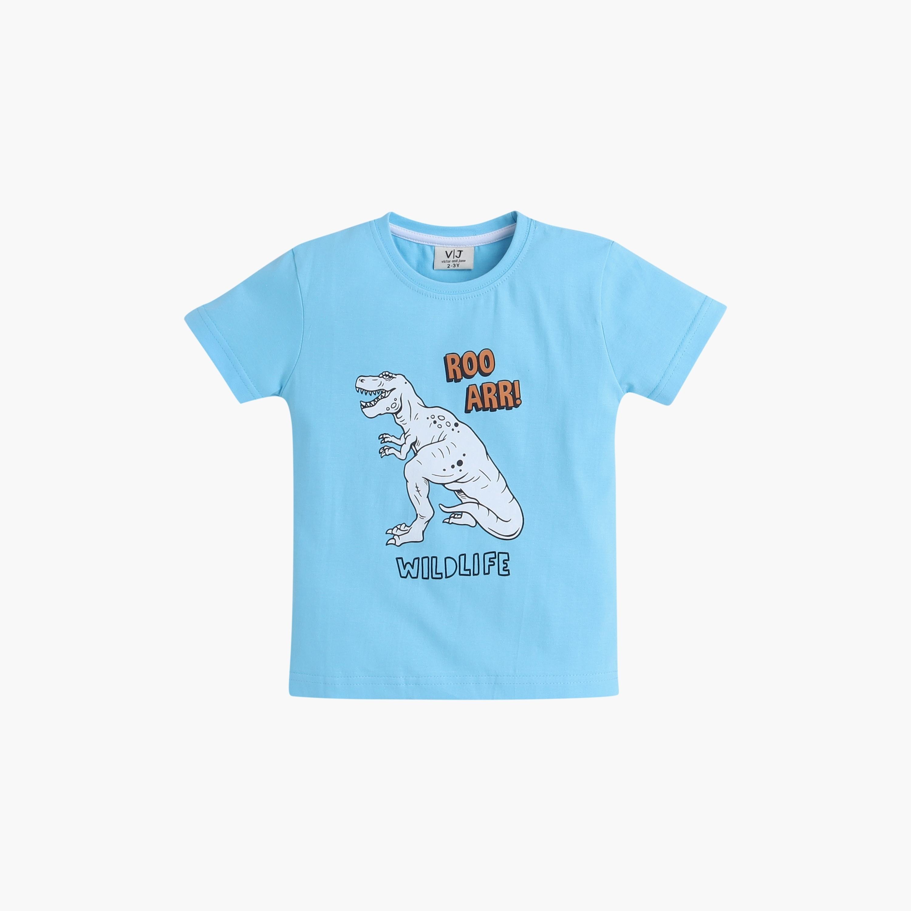 Victor and Jane 2-Piece Printed Short Sleeves T-Shirt with Joggers-boys-clothing-nightwear-image-2