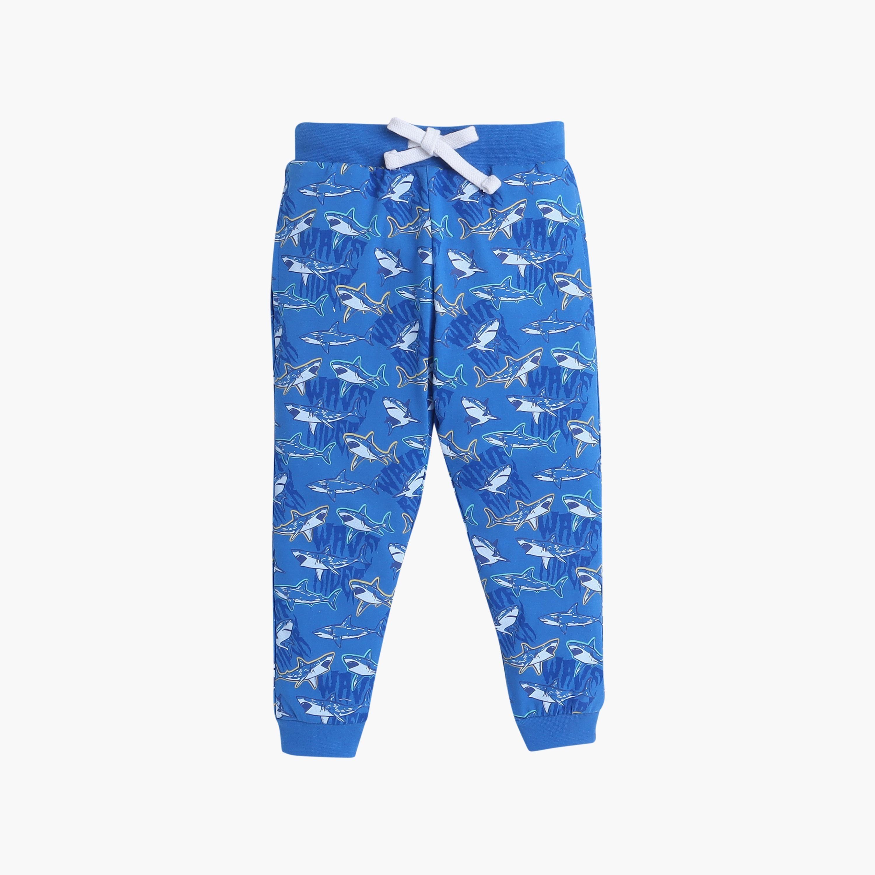 تي شيرت مطبوع بأكمام قصيرة مكون من قطعتين مع بنطال رياضي من فيكتور اند جين-boys-clothing-nightwear-image-3