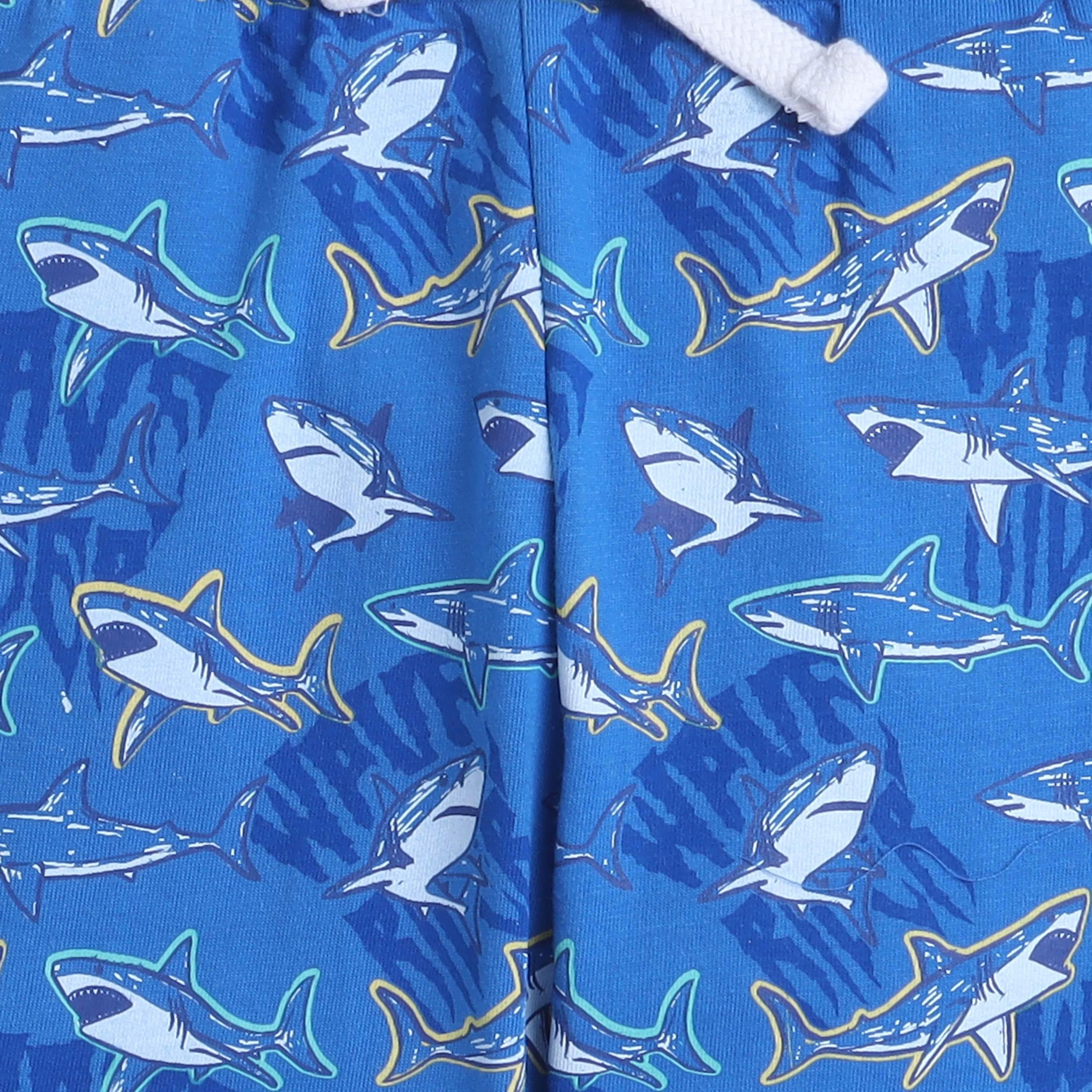 تي شيرت مطبوع بأكمام قصيرة مكون من قطعتين مع بنطال رياضي من فيكتور اند جين-boys-clothing-nightwear-image-7