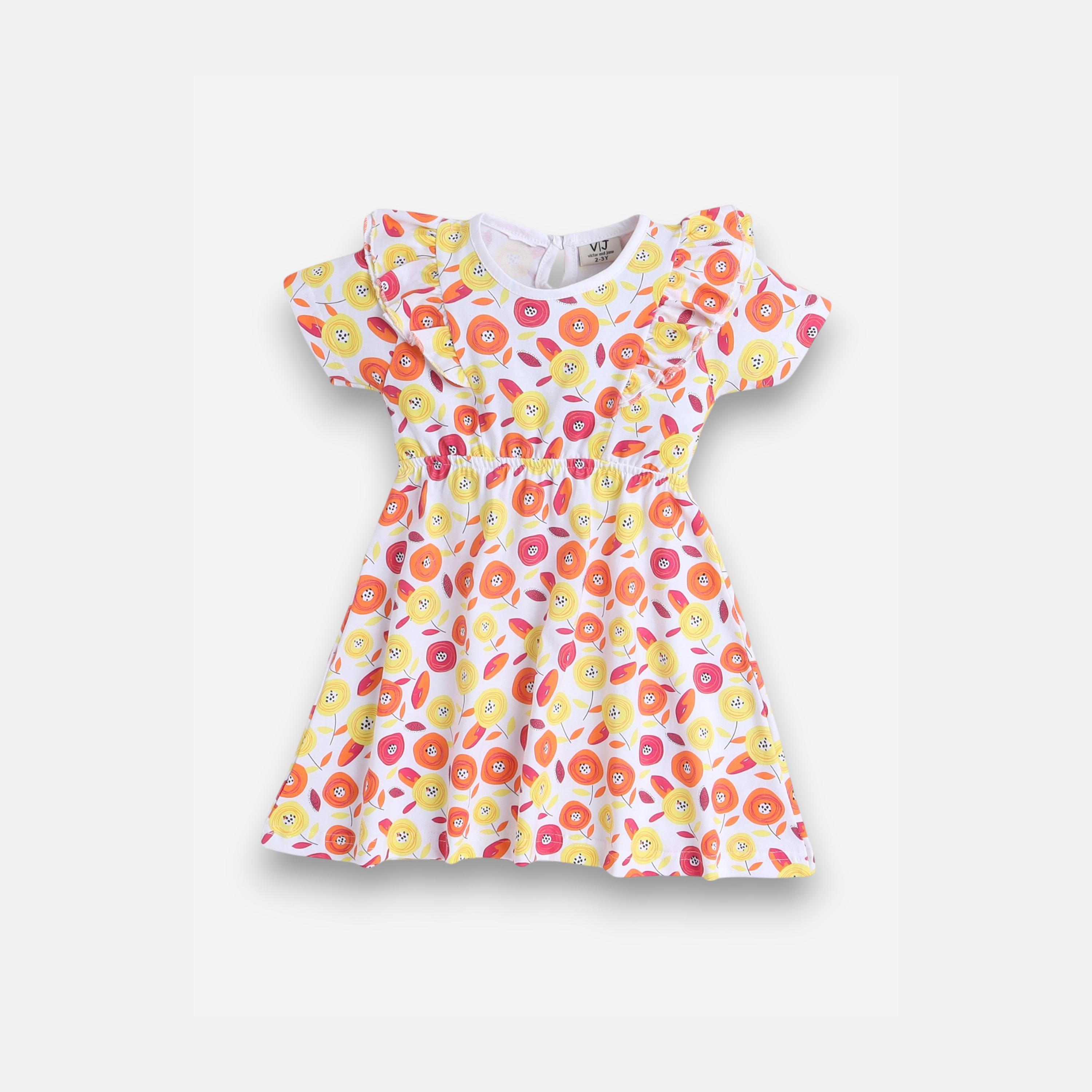 Victor and Jane 2-Piece Floral Printed Short Sleeves Dresses-girls-clothing-multipacks-image-2