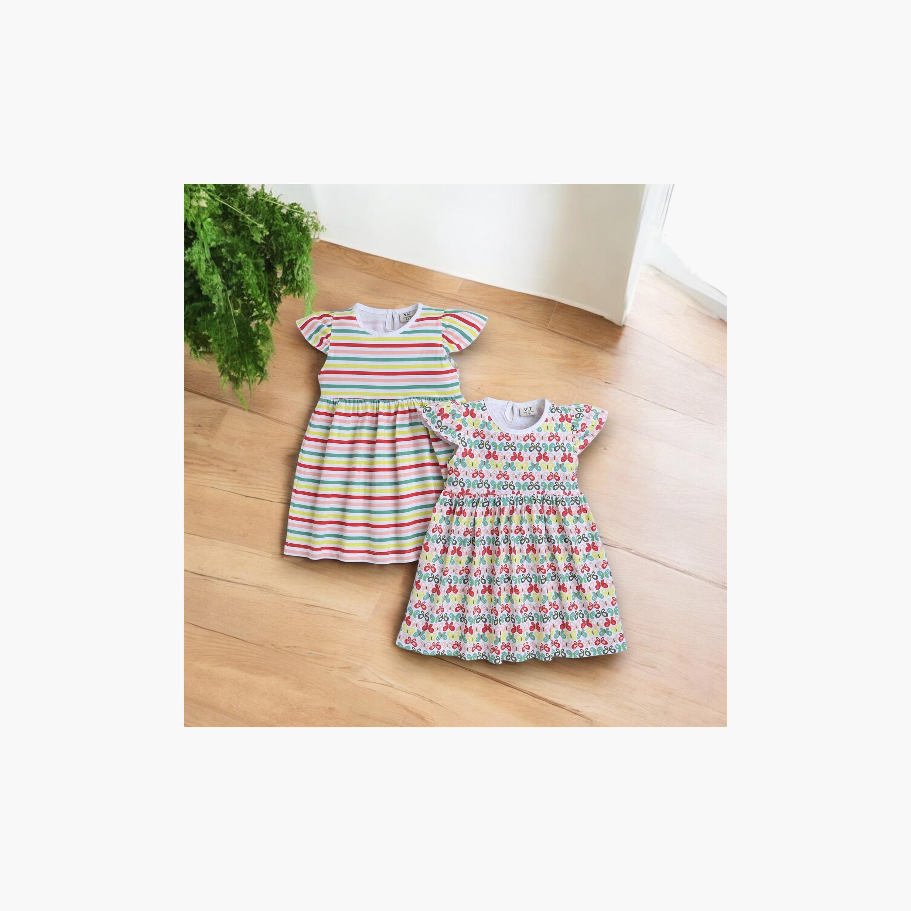 Victor and Jane 2-Piece Printed Cap Sleeves Dresses-girls-clothing-dressesandjumpsuits-image-6