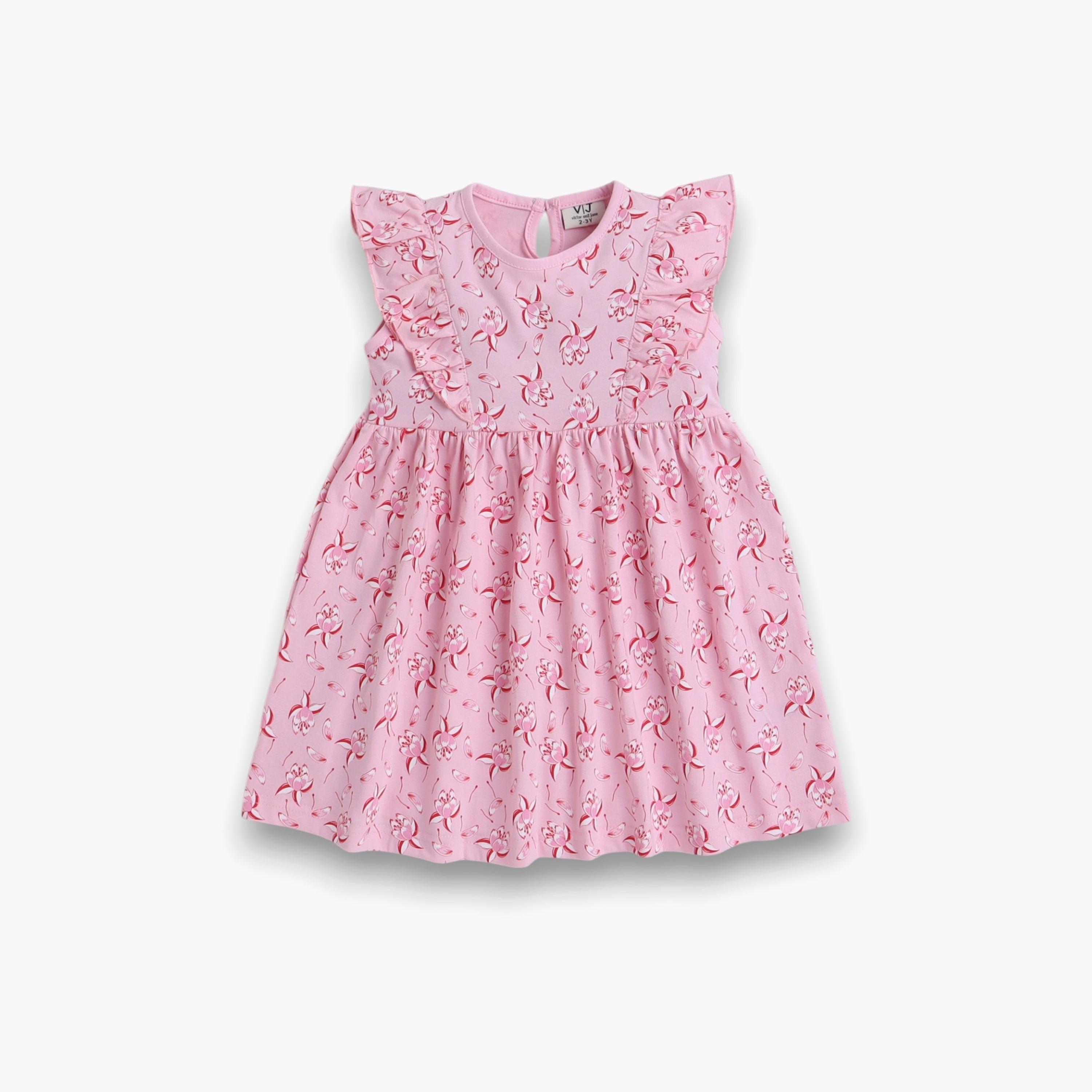 Victor and Jane 2-Piece Floral Printed Cap Sleeves Dresses-girls-clothing-multipacks-image-4