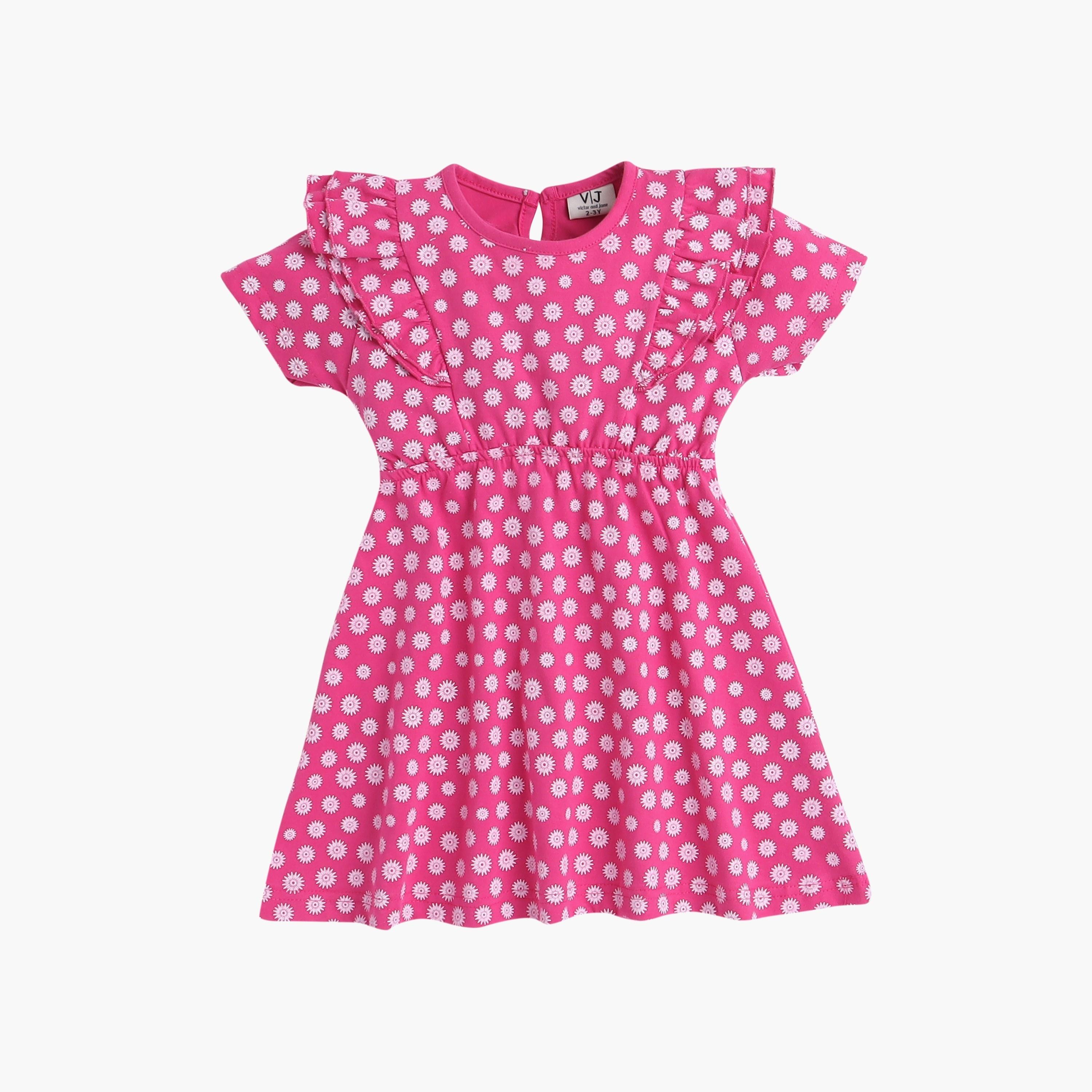Victor and Jane 2-Piece Floral Printed Short Sleeves Dresses-girls-clothing-multipacks-image-4