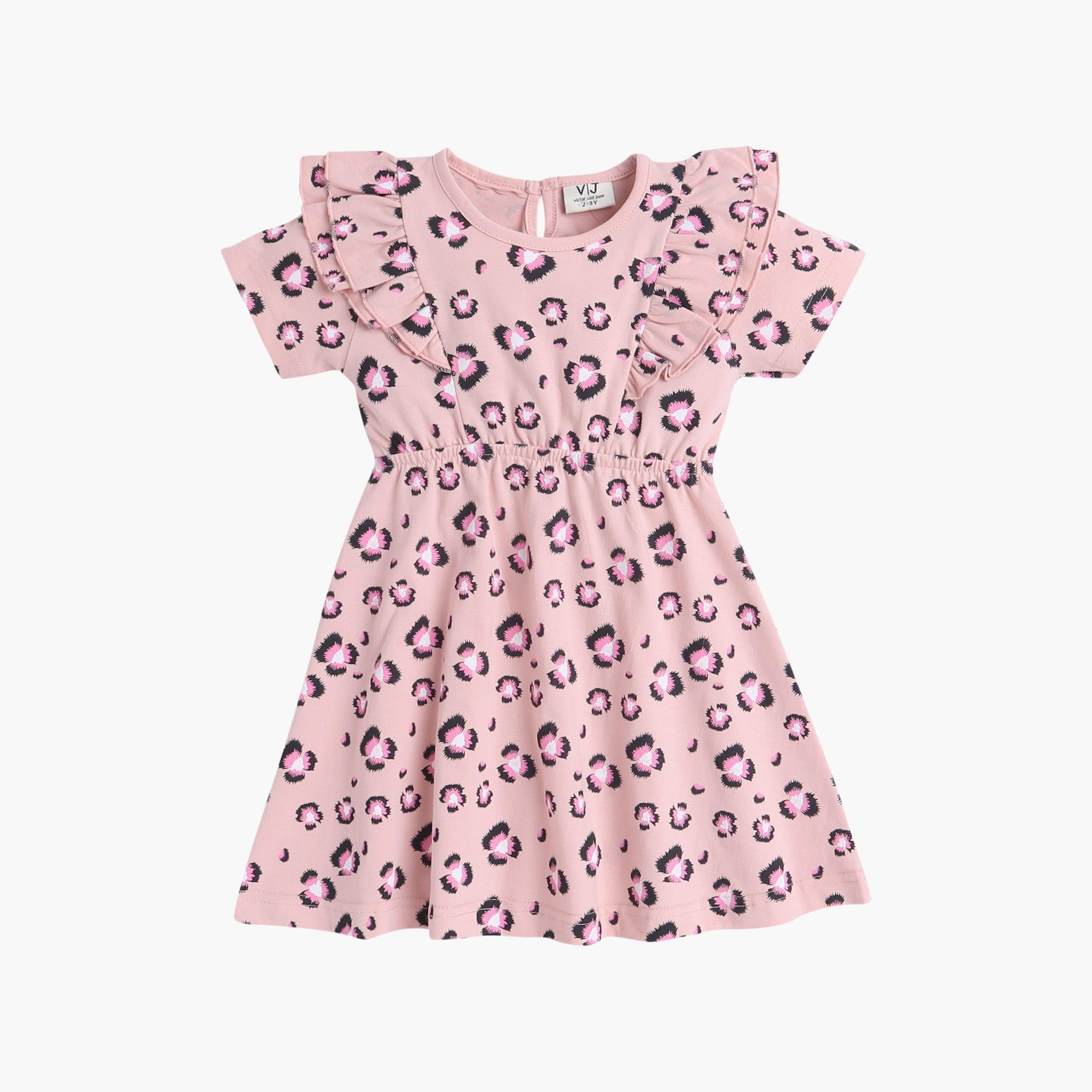 Victor and Jane 2-Piece Floral Printed Short Sleeves Dresses-girls-clothing-multipacks-image-3