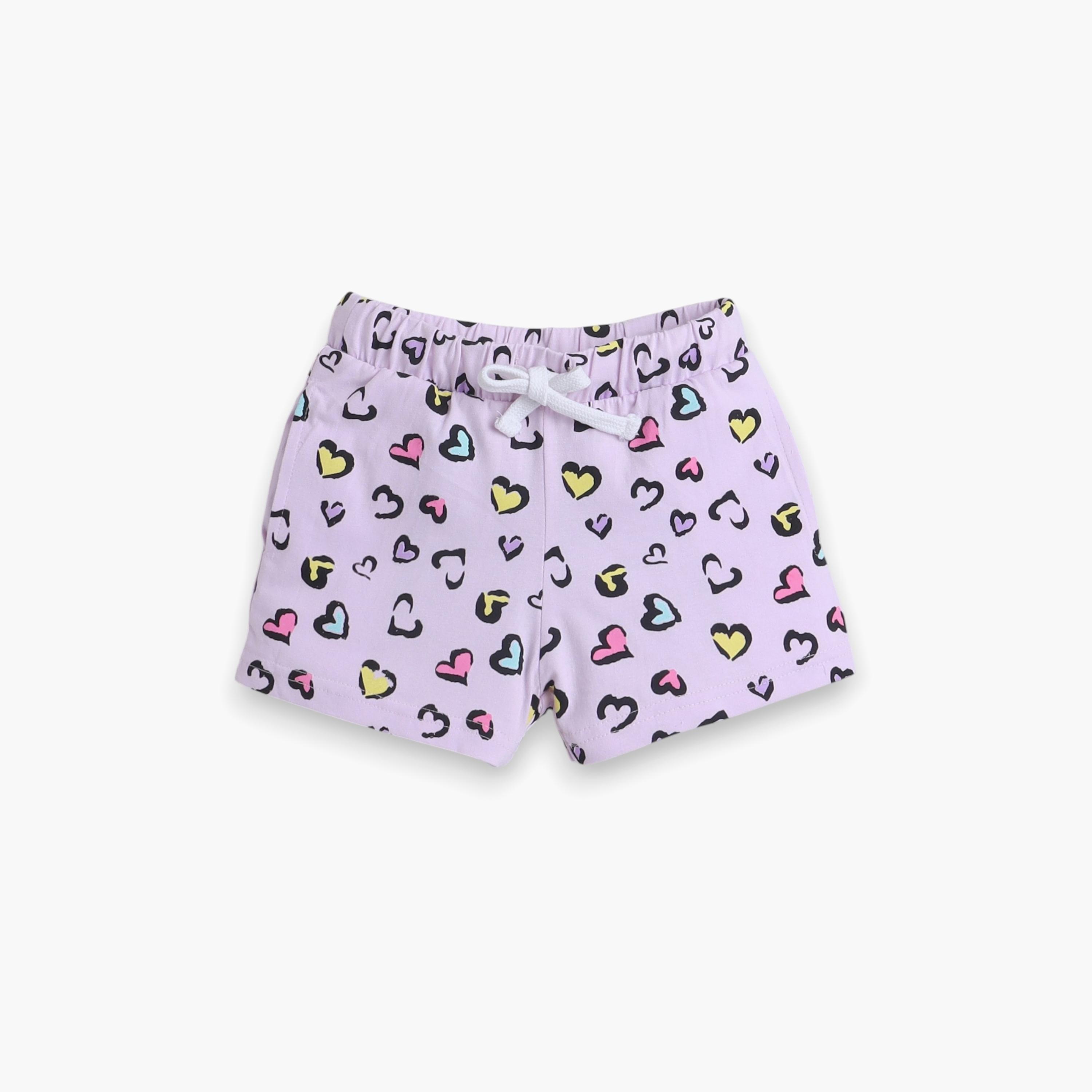 تي شيرت مطبوع بأكمام قصيرة مكون من قطعتين مع شورت من فيكتور اند جين-girls-clothing-nightwear-image-4