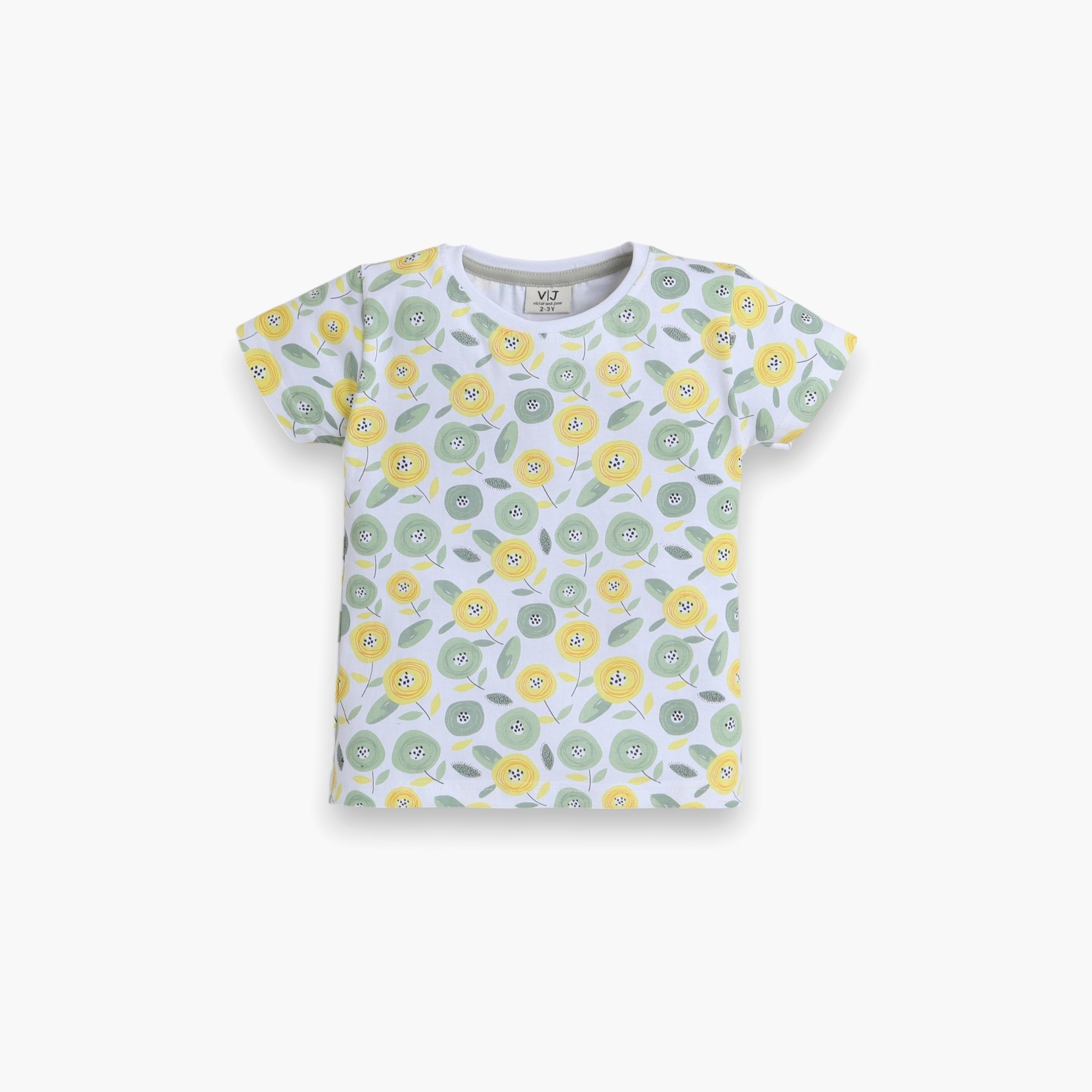 Victor and Jane 2-Piece Printed Short Sleeves T-Shirt with Shorts-baby-girls-clothing-nightwear-pyjamasets-image-3
