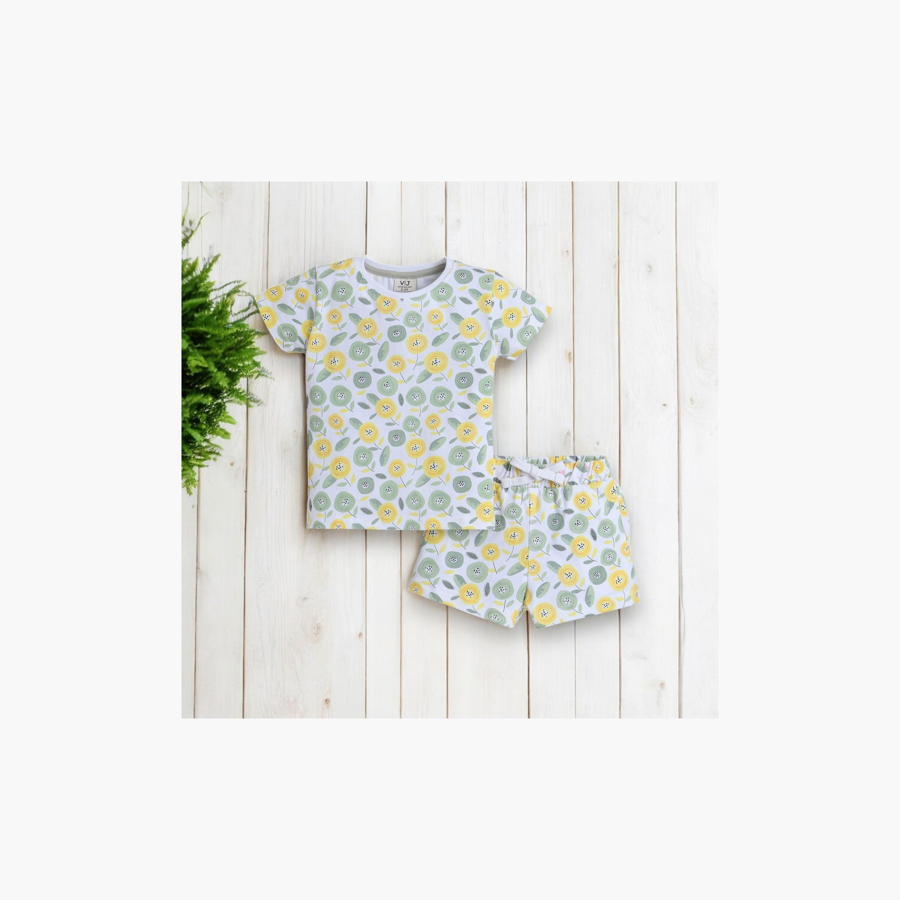 Victor and Jane 2-Piece Printed Short Sleeves T-Shirt with Shorts-baby-girls-clothing-nightwear-pyjamasets-image-5