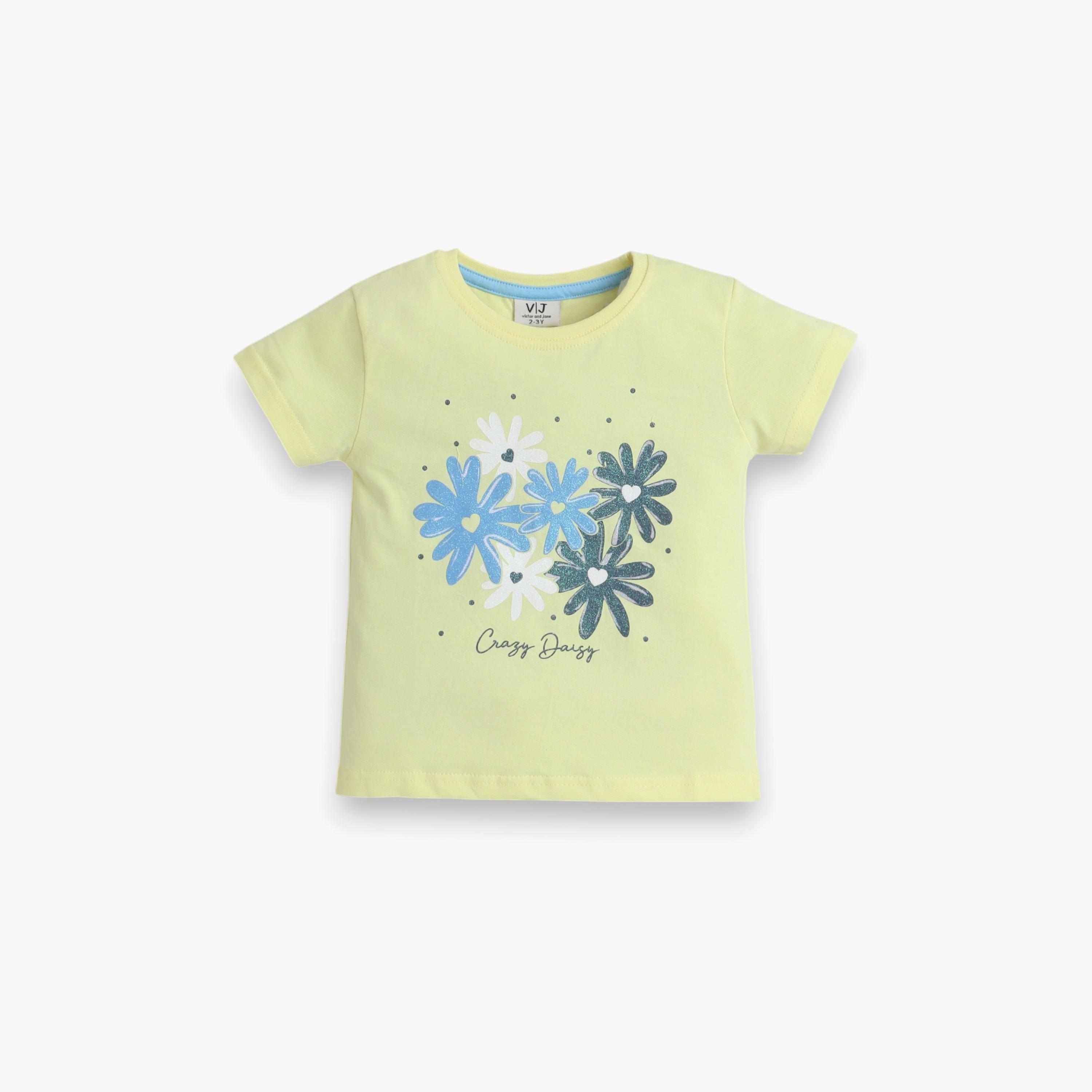 Victor and Jane 2-Piece Floral Printed Short Sleeves T-Shirt with Joggers-baby-girls-clothing-nightwear-pyjamasets-image-3