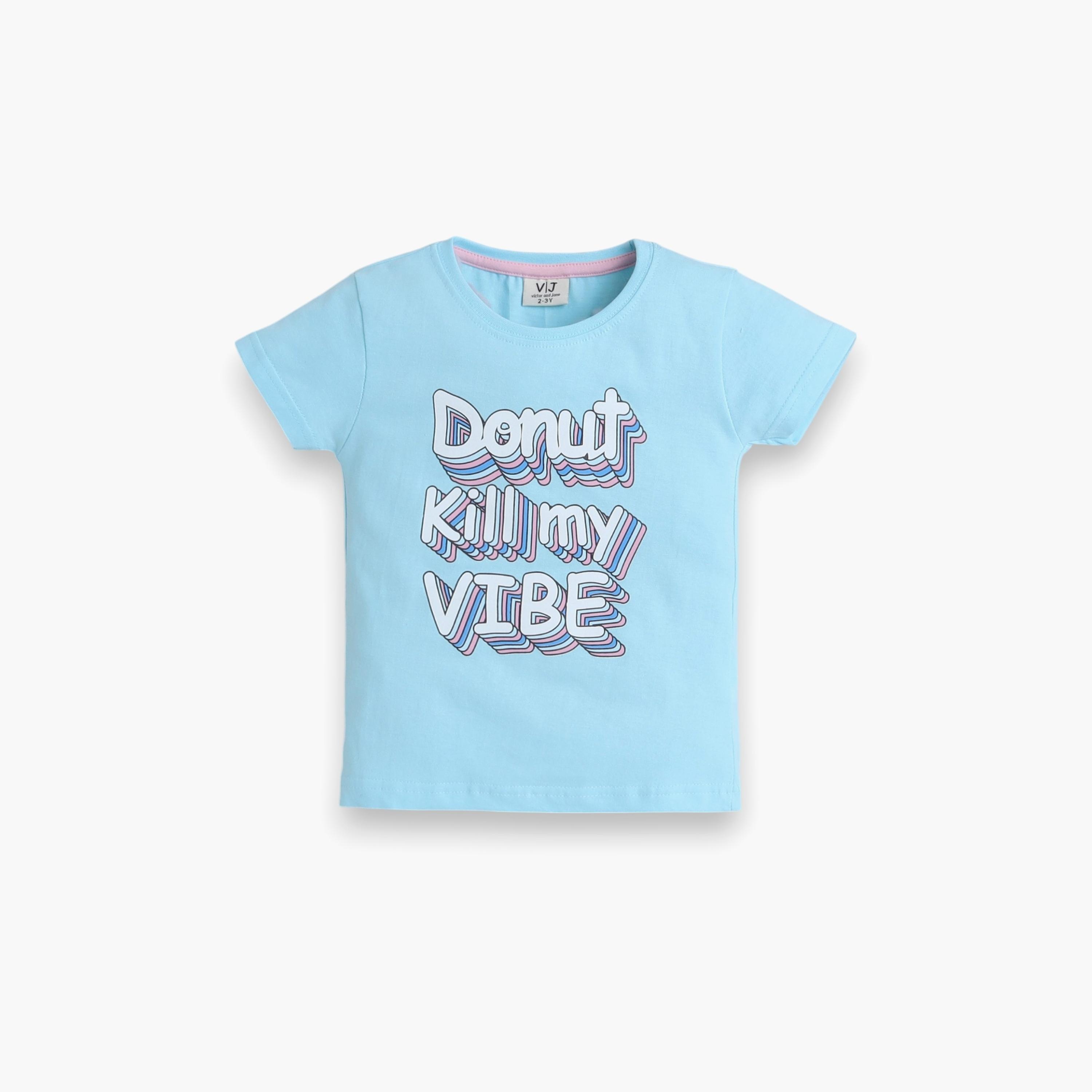 Victor and Jane 2-Piece Printed Short Sleeves T-Shirt with Joggers-baby-girls-clothing-nightwear-pyjamasets-image-3