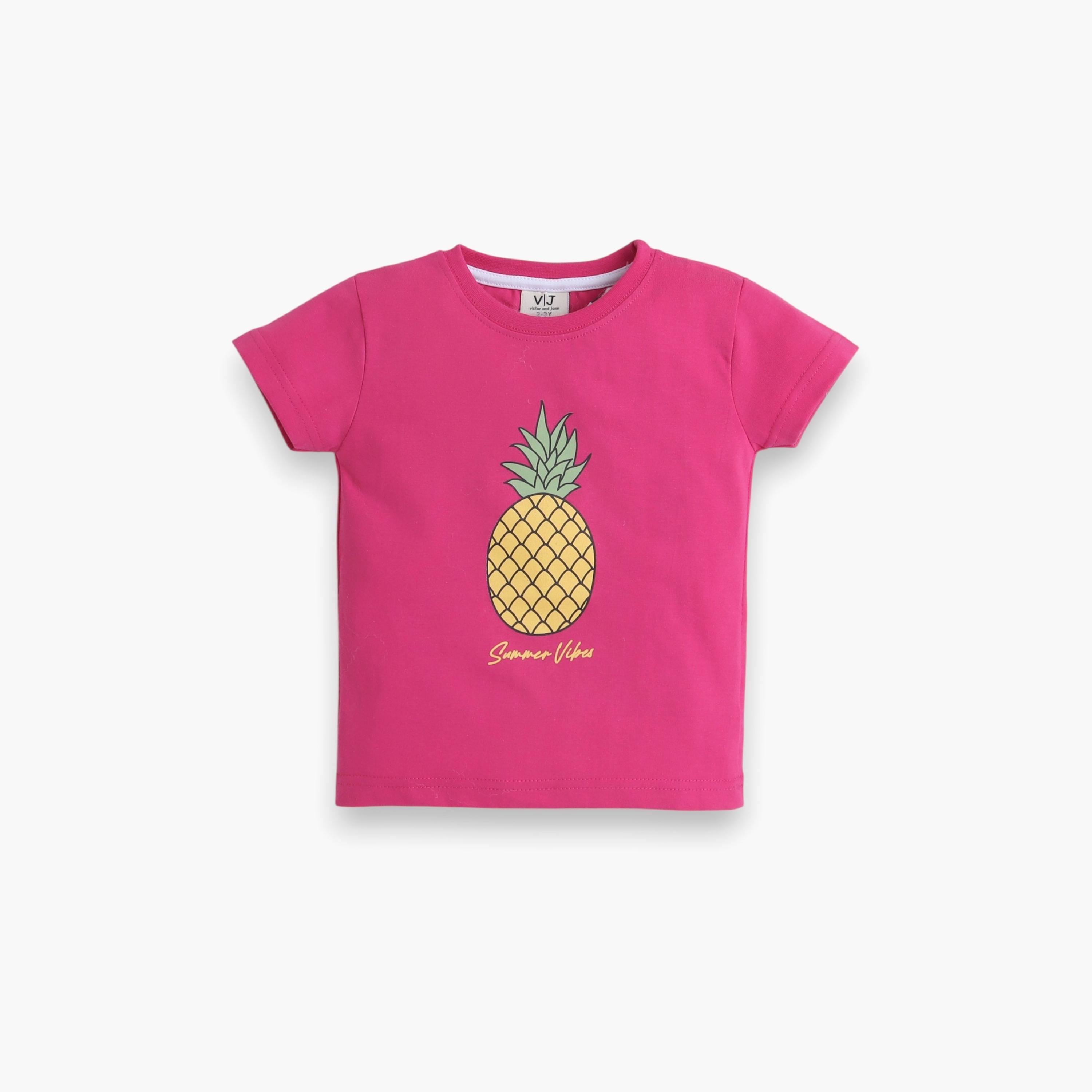 Victor and Jane 2-Piece Printed Short Sleeves T-Shirt with Joggers-baby-girls-clothing-nightwear-pyjamasets-image-3