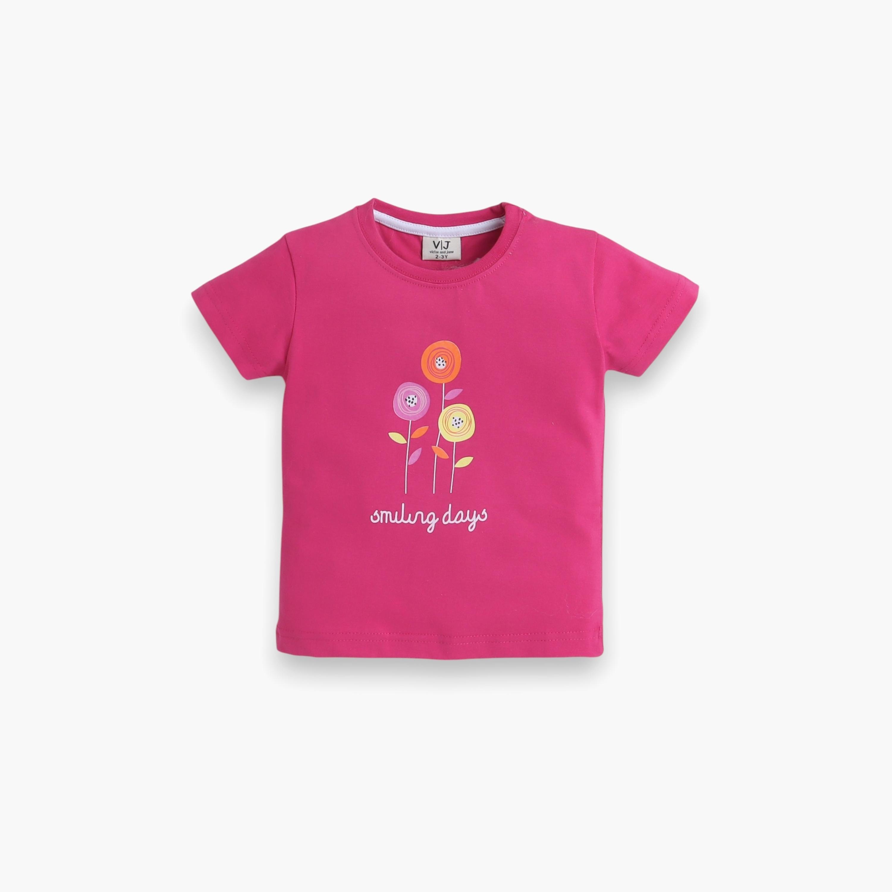 Victor and Jane 2-Piece Printed Short Sleeves T-Shirt with Shorts-baby-girls-clothing-nightwear-pyjamasets-image-3