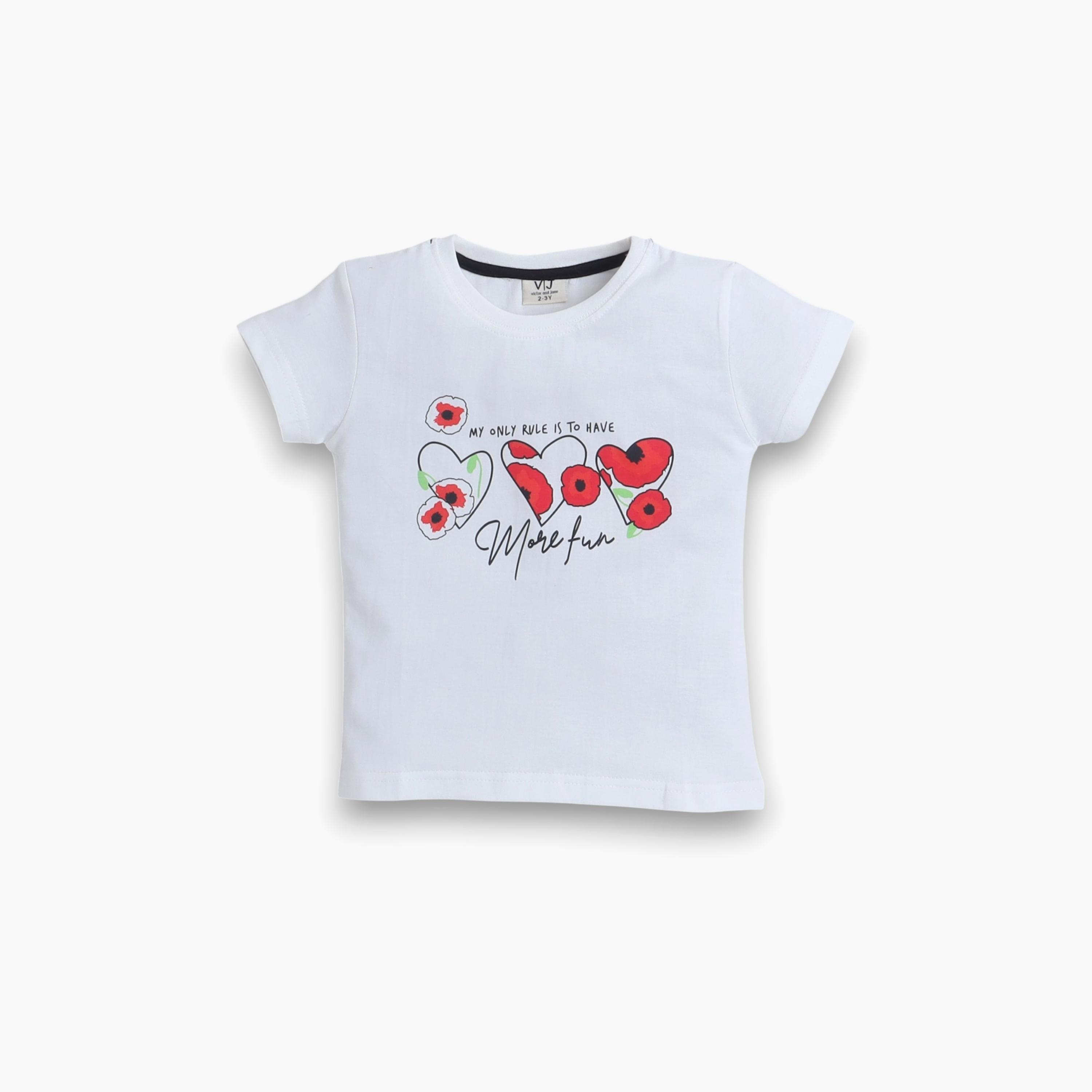 Victor and Jane 2-Piece Printed Short Sleeves T-Shirt with Shorts-baby-girls-clothing-nightwear-pyjamasets-image-3